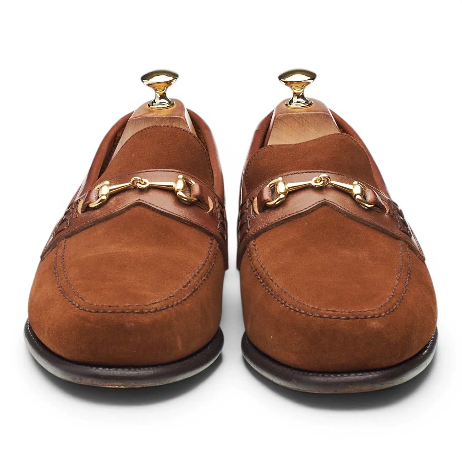 Shipton & Heneage 'Richmond' Snuff Brown Suede Hosebit Loafers UK 10 EX - Image 2