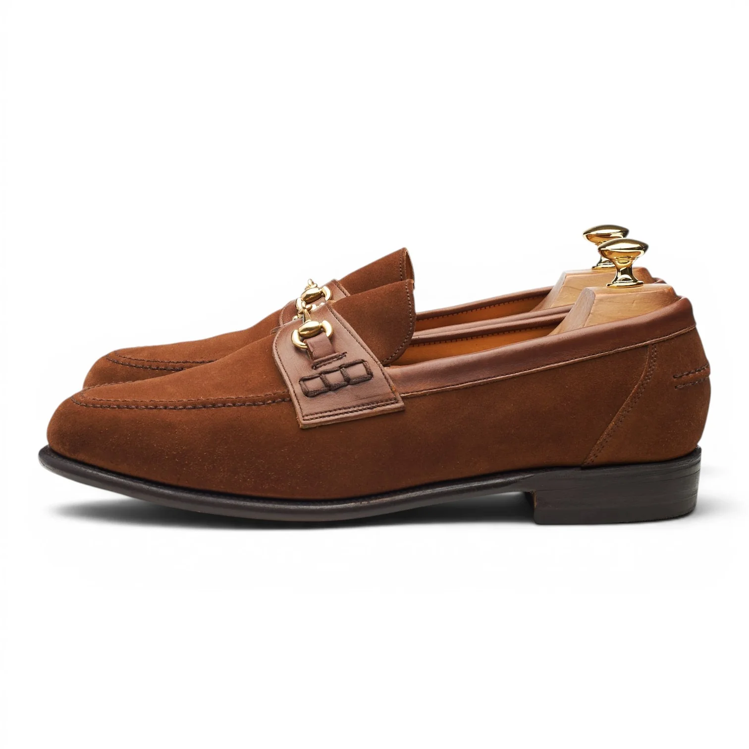 Shipton & Heneage 'Richmond' Snuff Brown Suede Hosebit Loafers UK 10 EX - Image 3