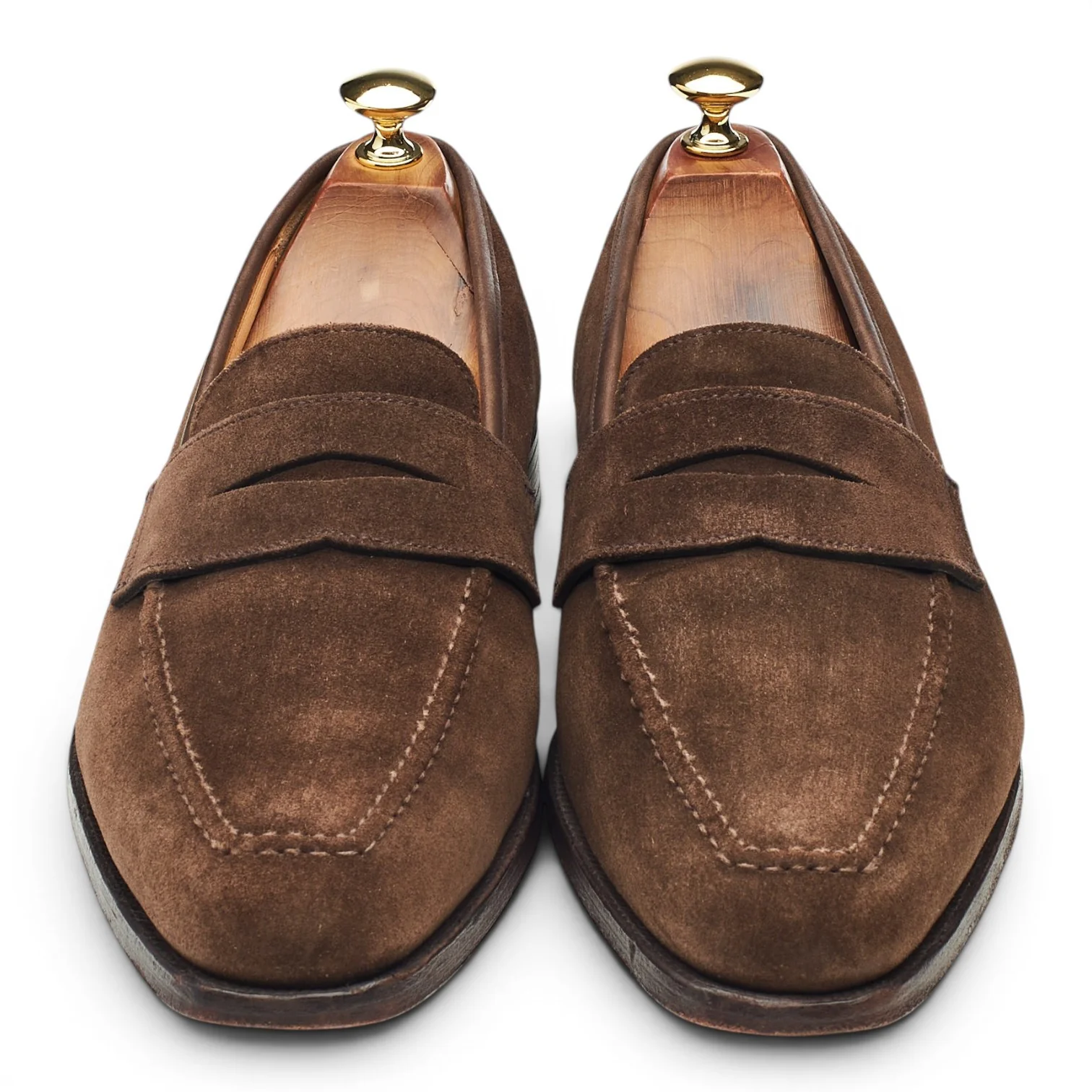 Shipton & Heneage 'Somerset' Dark Brown Suede Loafers UK 8.5 E - Image 2