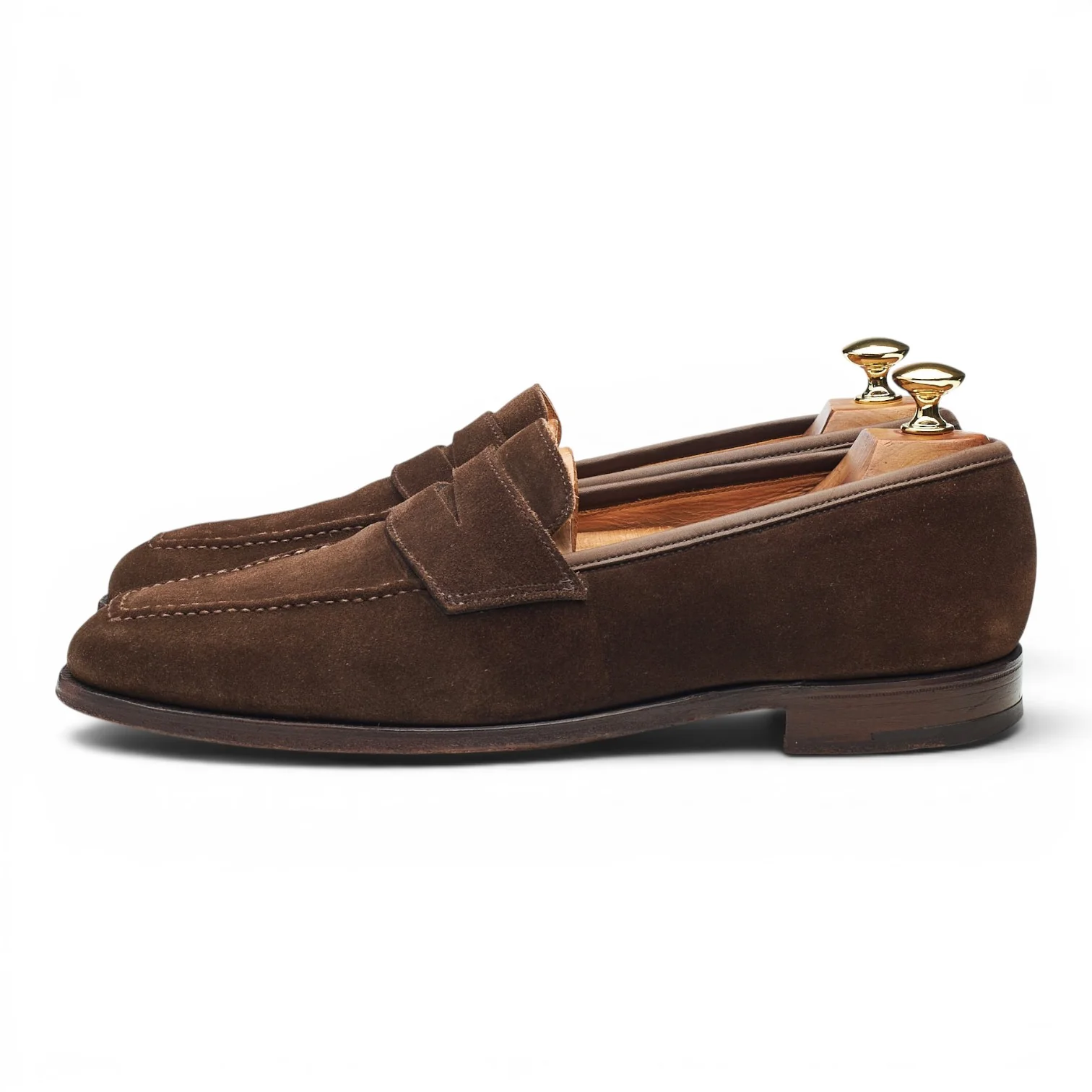Shipton & Heneage 'Somerset' Dark Brown Suede Loafers UK 8.5 E - Image 3