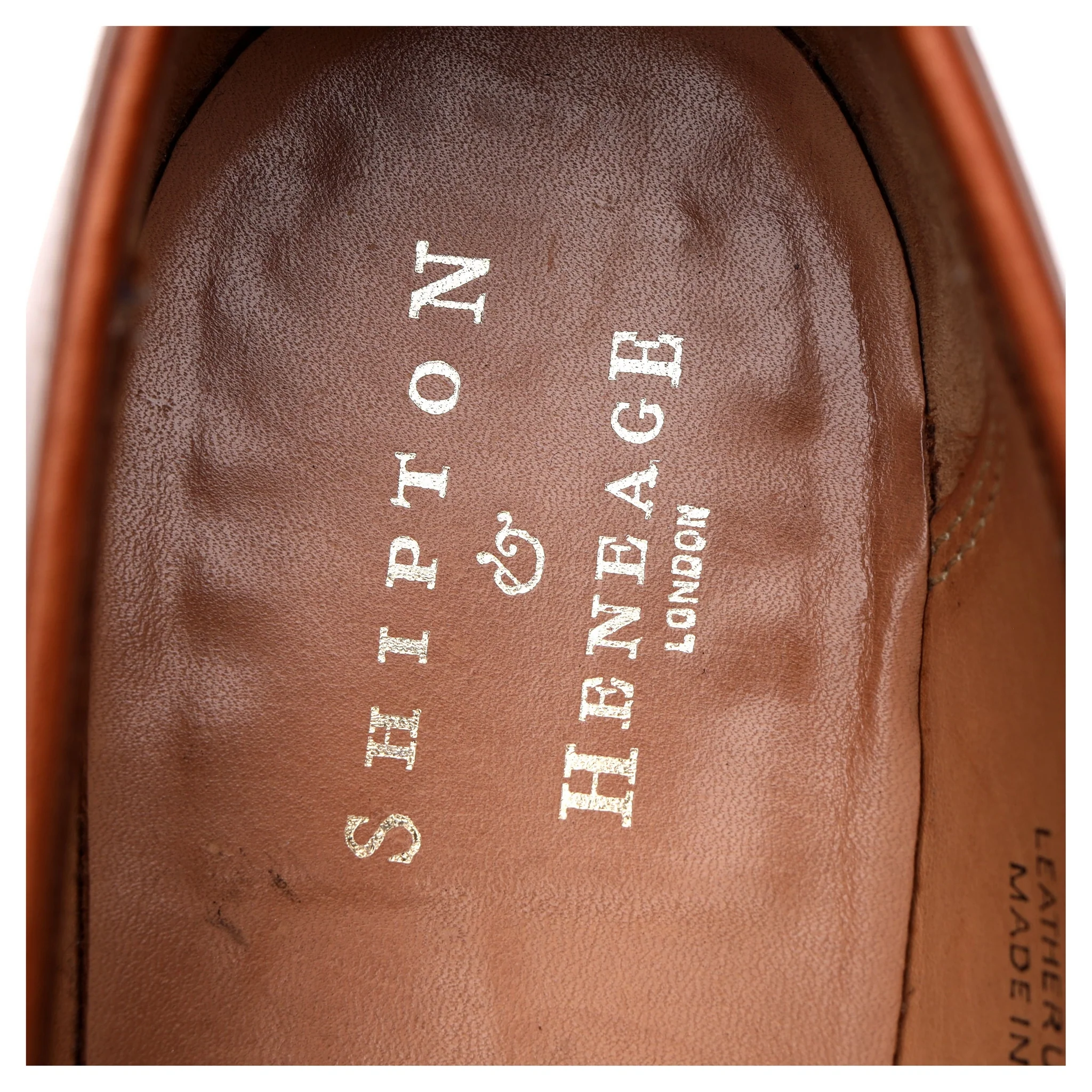 Shipton & Heneage 'Wilton' Tan Brown Leather Loafers UK 9 E - Image 12
