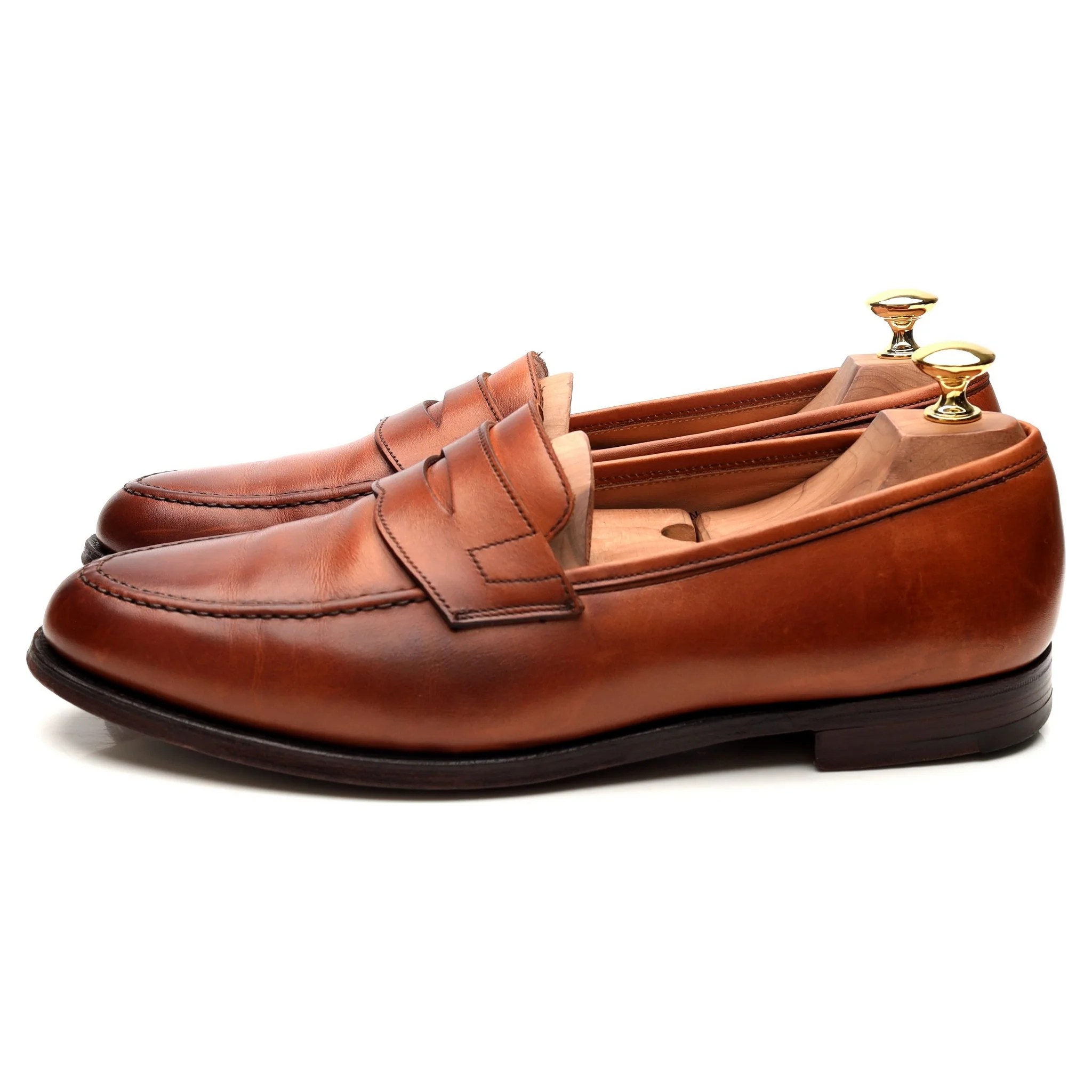 Shipton & Heneage 'Wilton' Tan Brown Leather Loafers UK 9 E - Image 2
