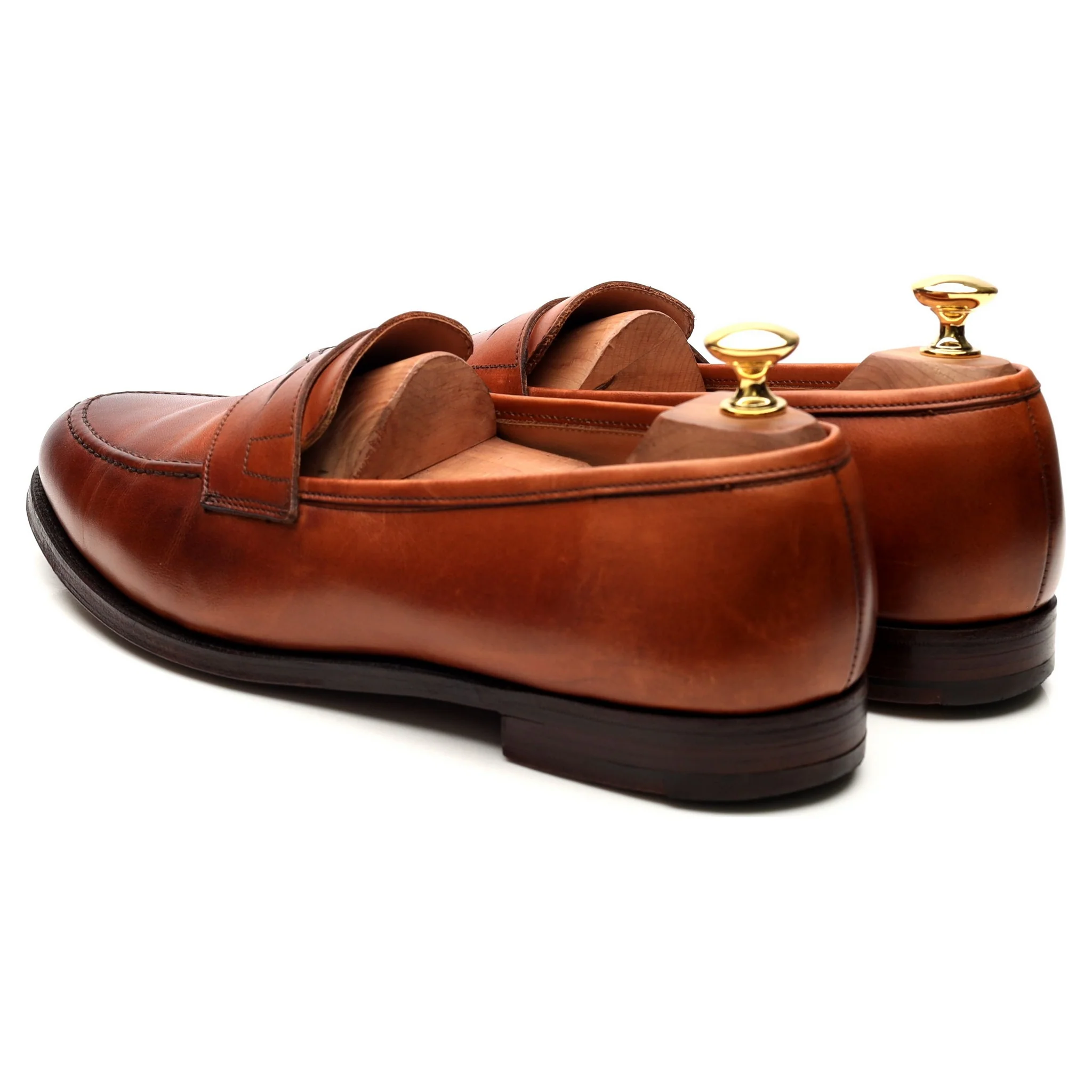 Shipton & Heneage 'Wilton' Tan Brown Leather Loafers UK 9 E - Image 3