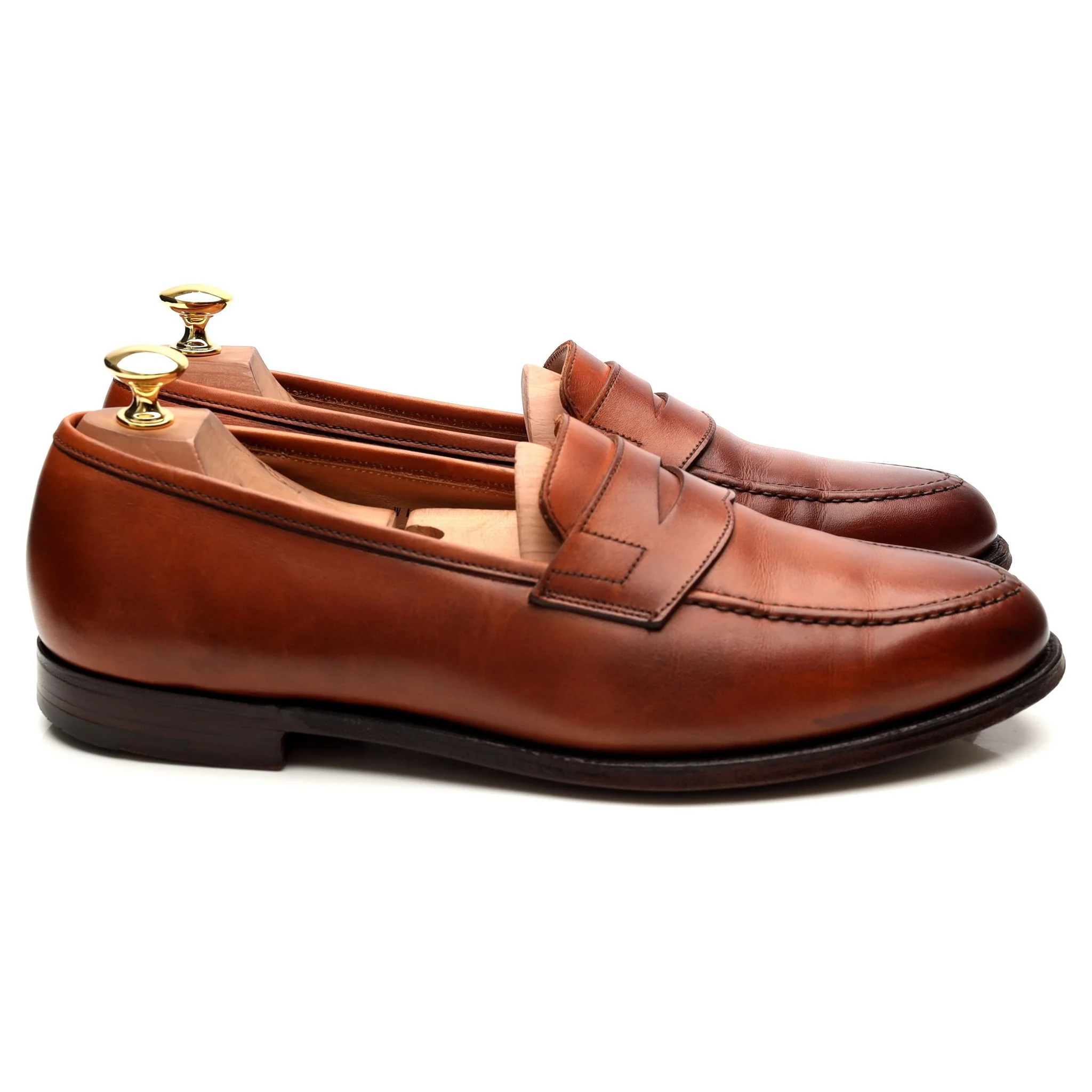 Shipton & Heneage 'Wilton' Tan Brown Leather Loafers UK 9 E - Image 6