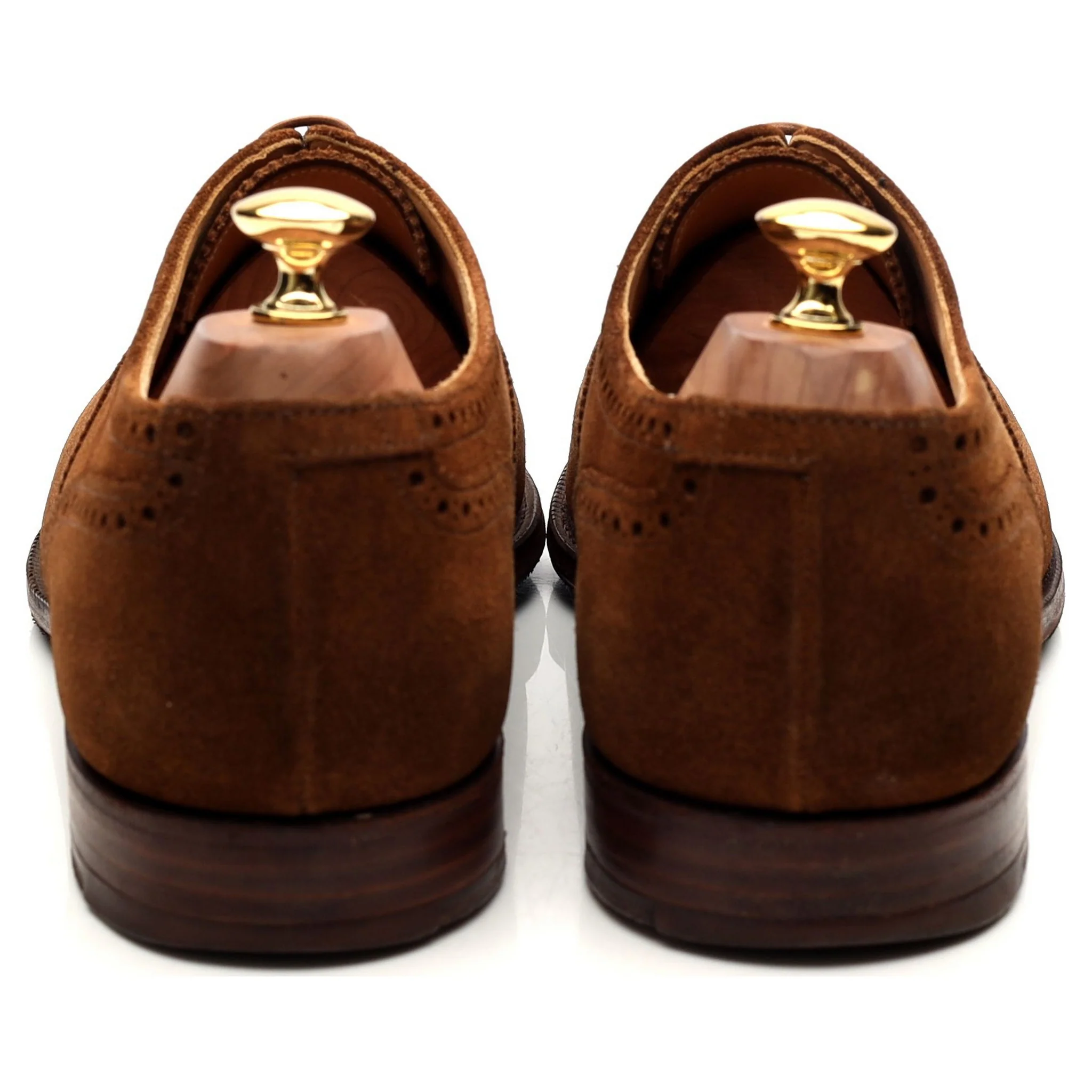 Shipton & Heneage 'Winchester' Tan Brown Suede Oxford Semi Brogues UK 10.5 E - Image 4