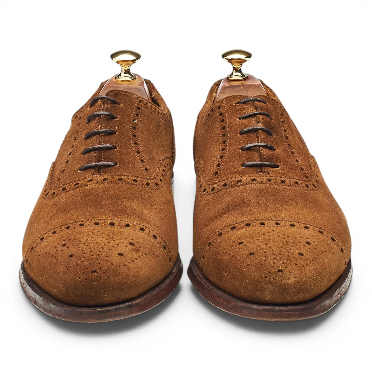 Shipton & Heneage 'Winchester' Snuff Brown Suede Oxford Semi Brogues UK 9 E - Image 2
