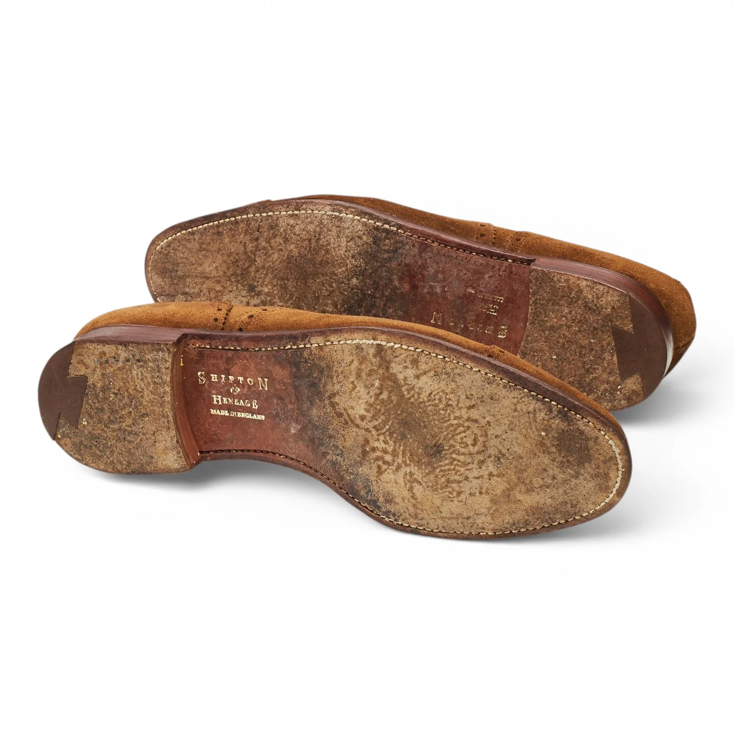 Shipton & Heneage 'Winchester' Snuff Brown Suede Oxford Semi Brogues UK 9 E - Image 5