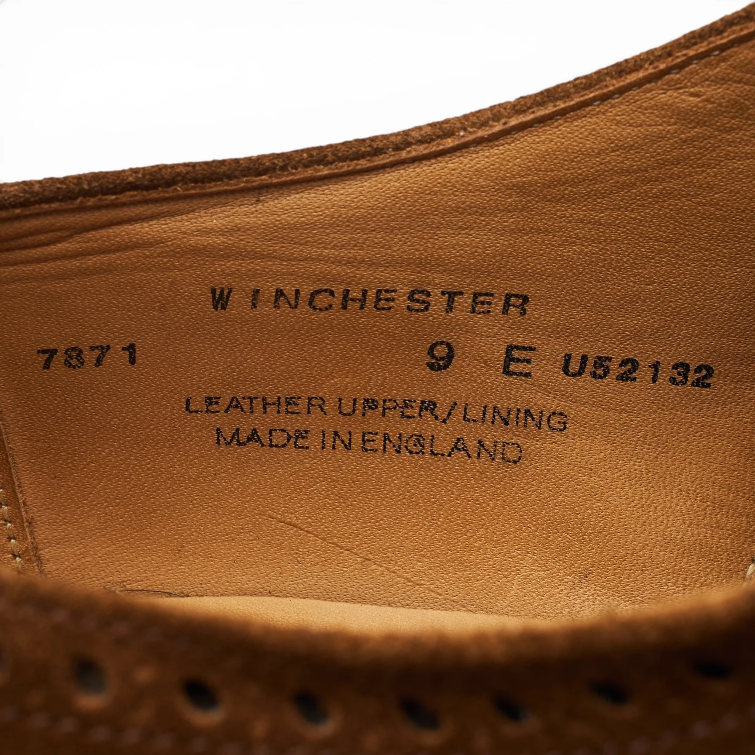 Shipton & Heneage 'Winchester' Snuff Brown Suede Oxford Semi Brogues UK 9 E - Image 7