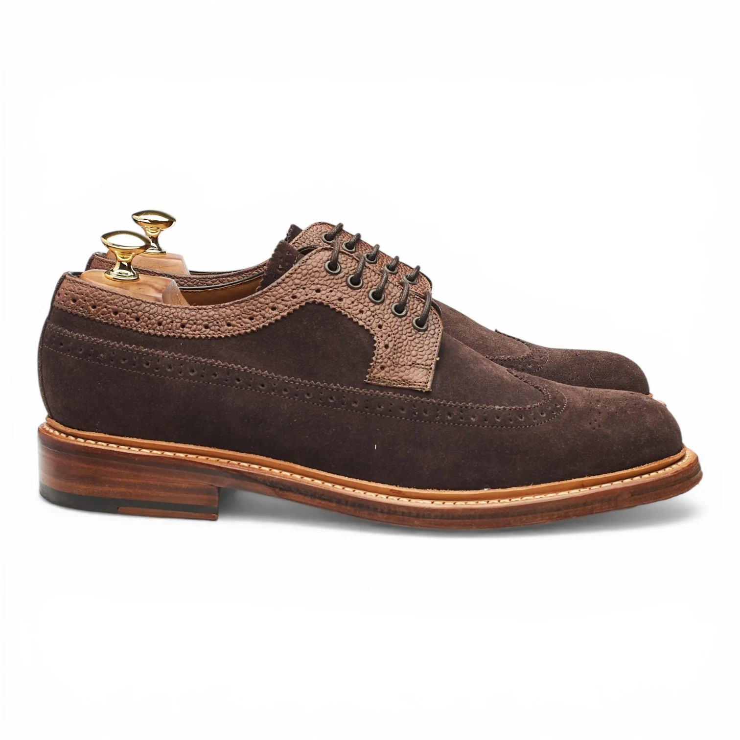 'Sid' Dark Brown Suede Derby Brogues UK 9 G