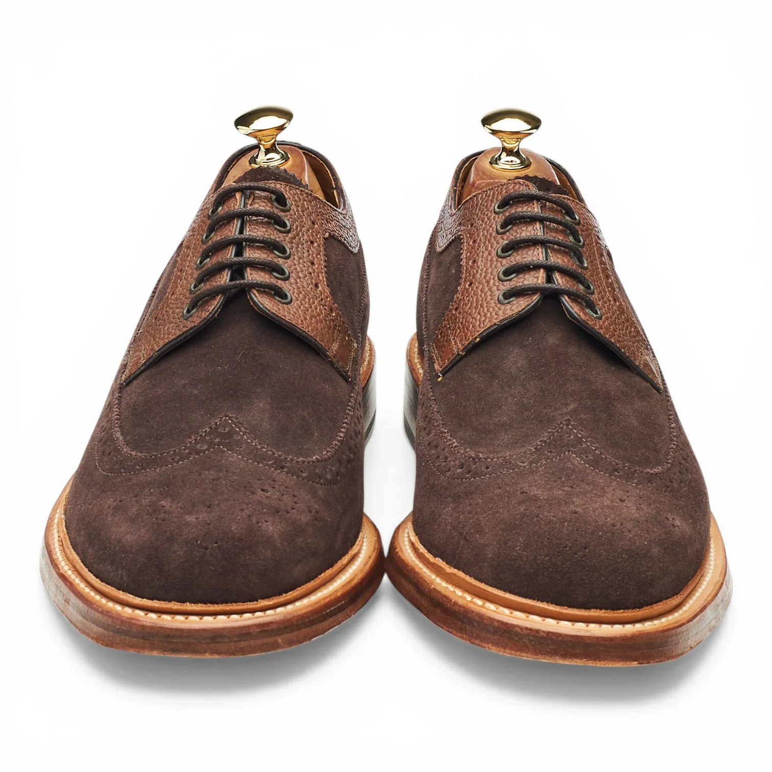 'Sid' Dark Brown Suede Derby Brogues UK 9 G - Image 2