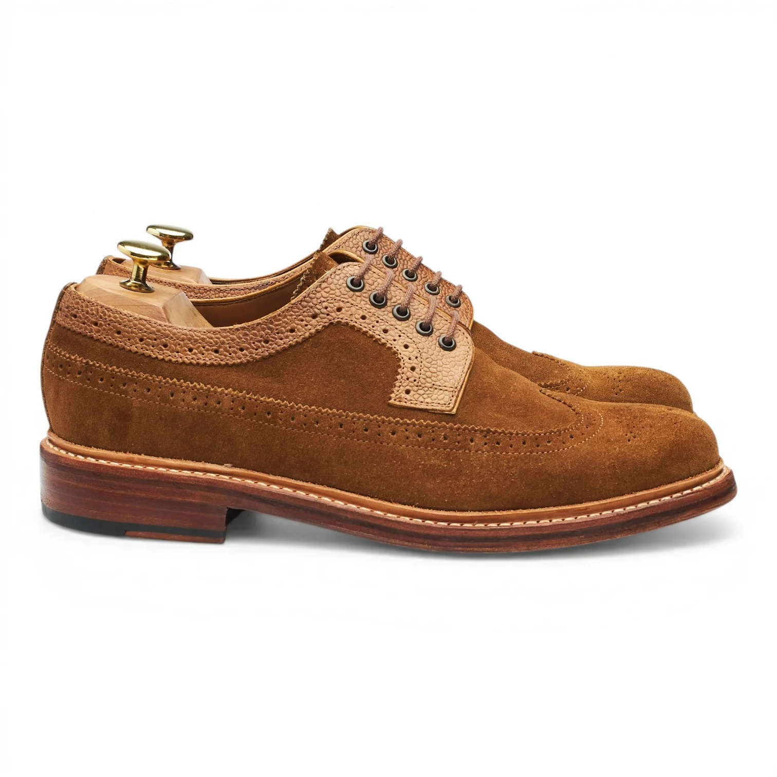 'Sid' Snuff Brown Suede Derby Brogues UK 8 G