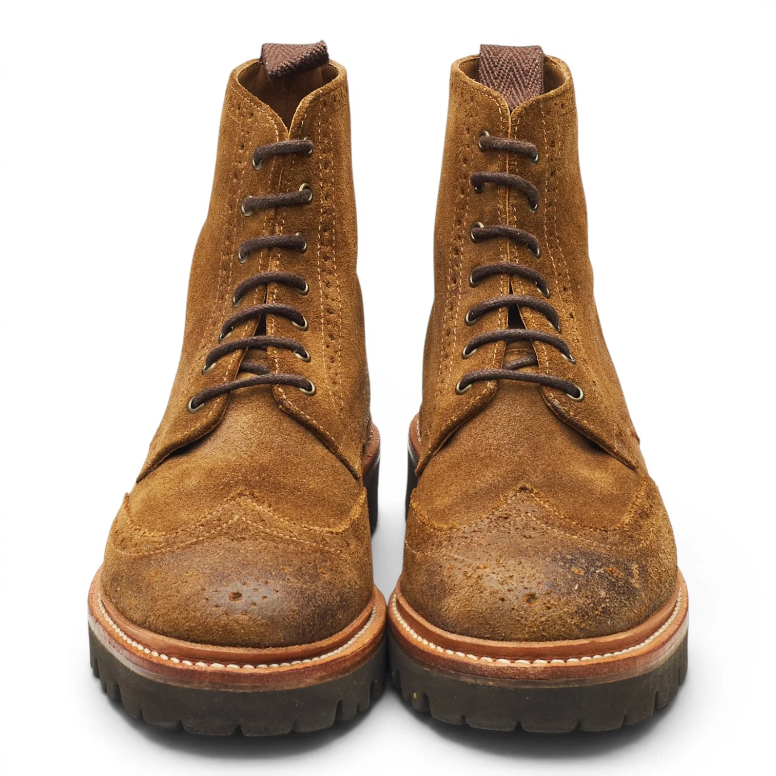 Women's 'Emmaline' Snuff Brown Suede Brogue Boots UK 5 - Image 2