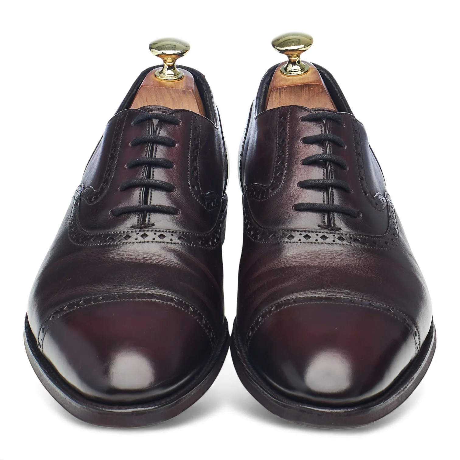 'St. Ives' Burgundy Patina Leather Oxford Brogues UK 8.5 E - Image 2