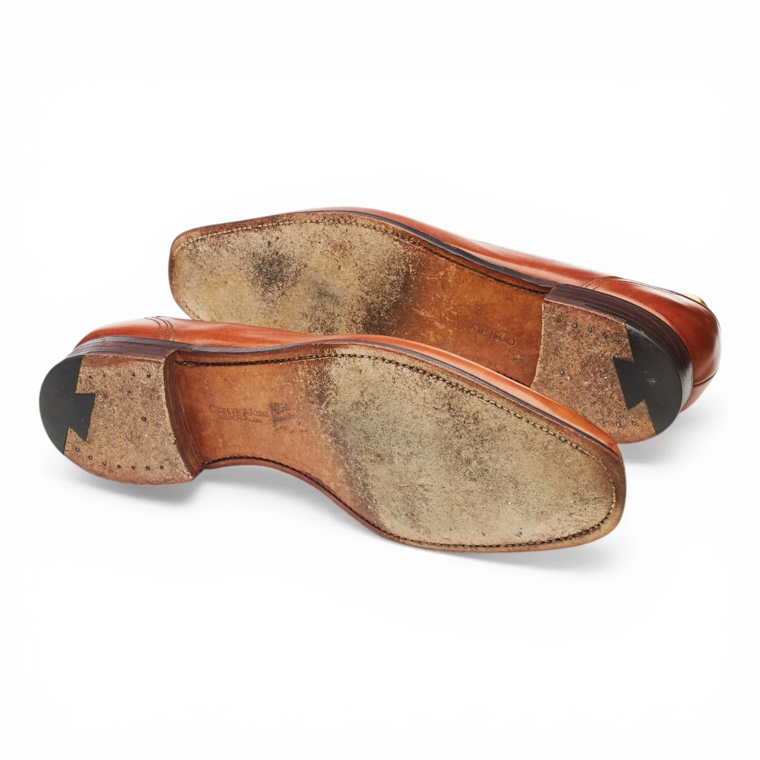 'Stanford' Tan Brown Leather Tassel Loafers UK 9.5 E - Image 6