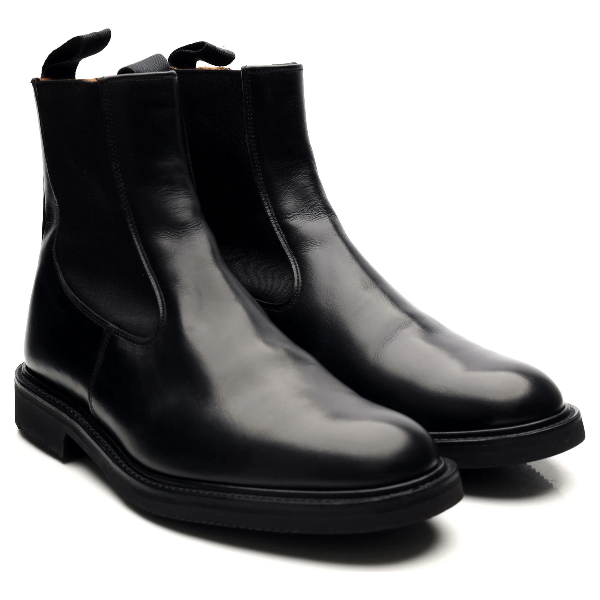 'Stephen' Black Leather Chelsea Boots UK 9 - Image 7