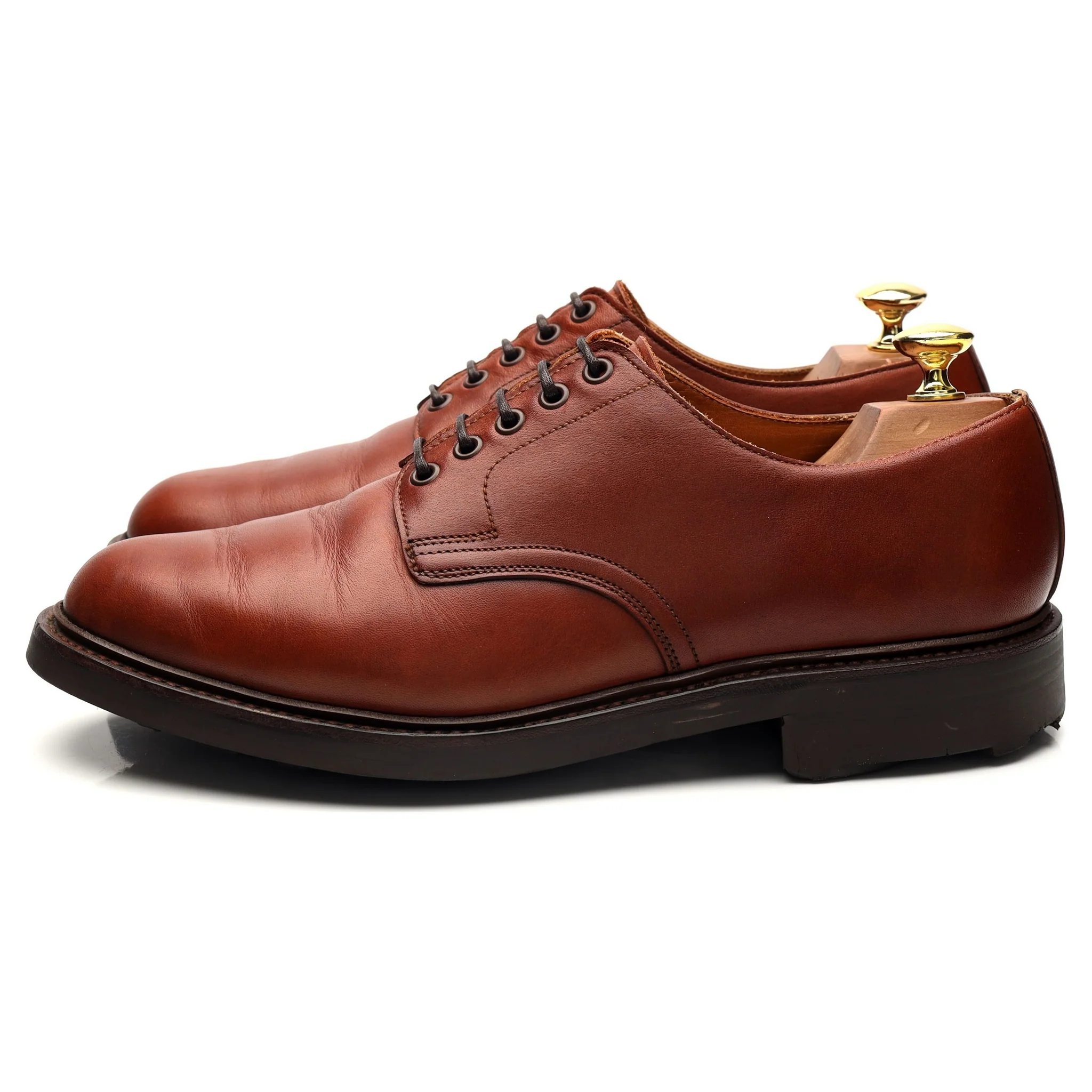 'Stirling' Tan Brown Leather Derby UK 7.5 F - Image 3