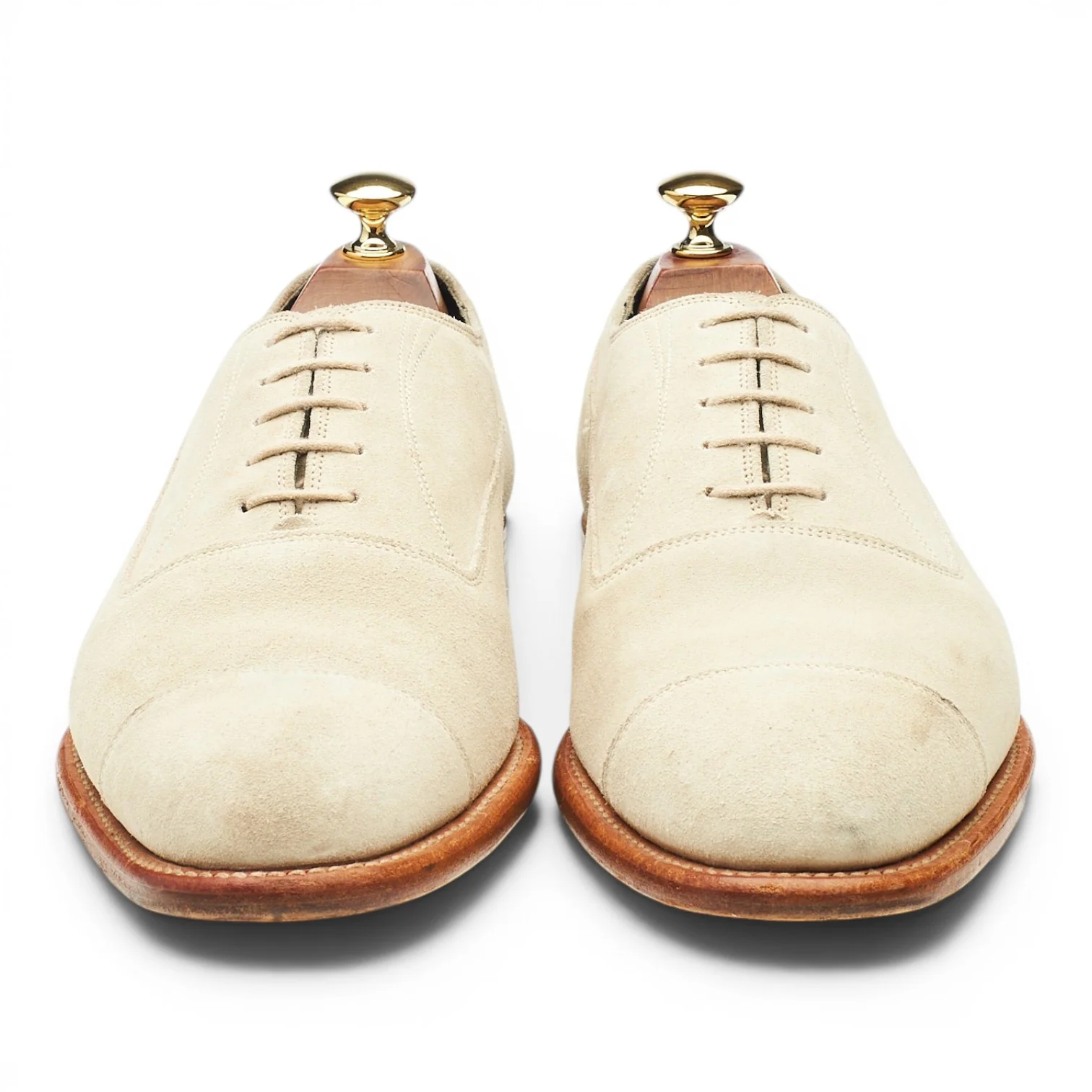 Gieves & Hawkes Stone Suede Oxford UK 9 EE - Image 2
