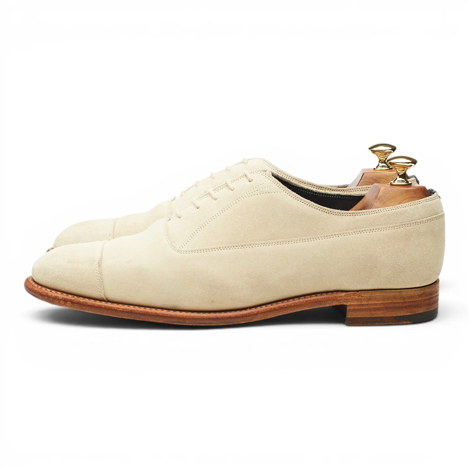 Gieves & Hawkes Stone Suede Oxford UK 9 EE - Image 3