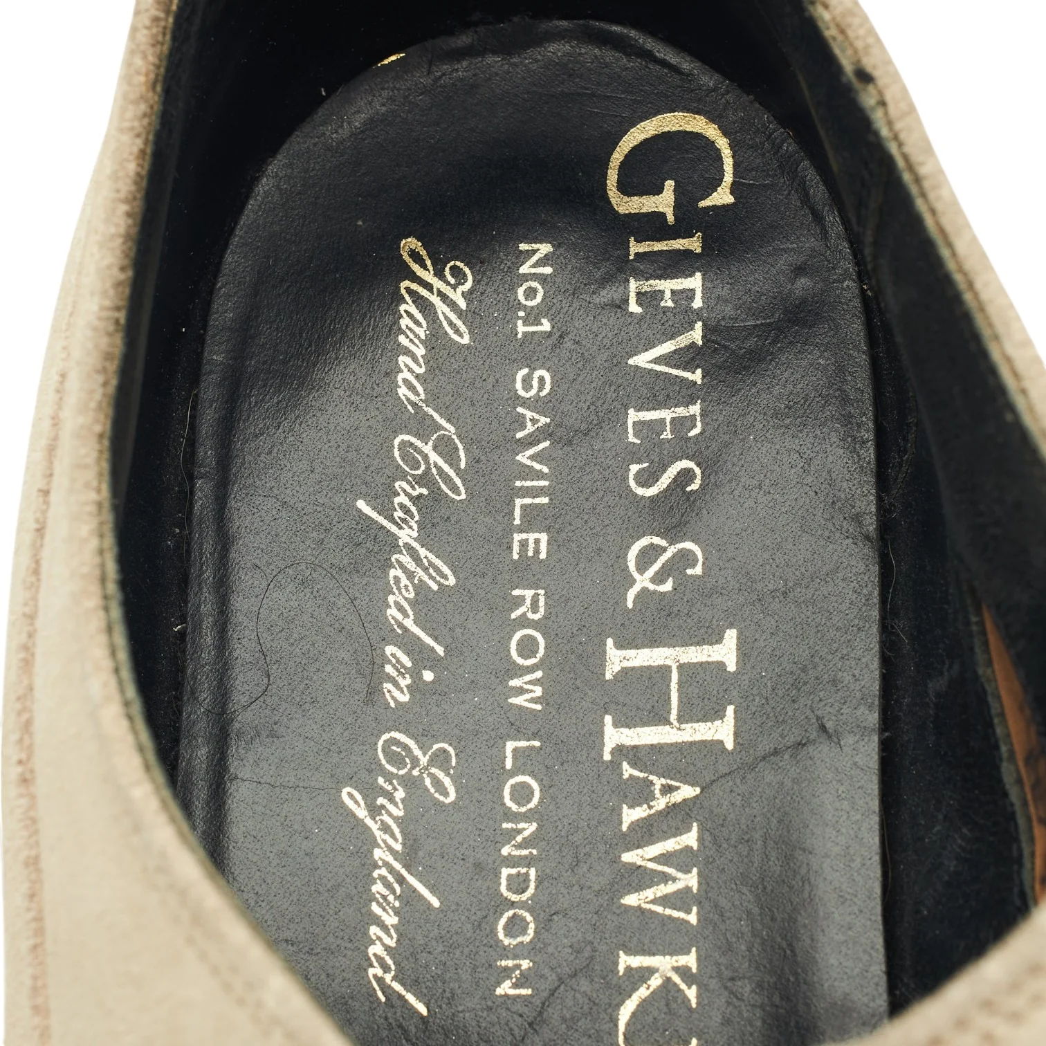 Gieves & Hawkes Stone Suede Oxford UK 9 EE - Image 6