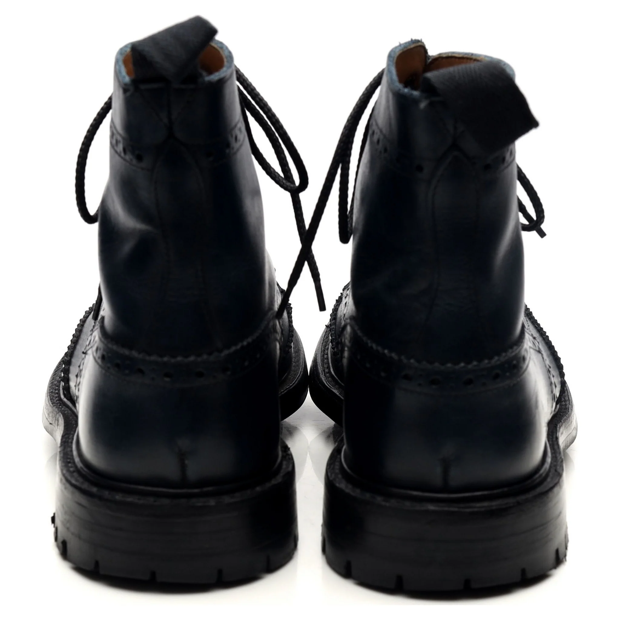 'Stow' Navy Blue Museum Leather Boots UK 9 - Image 4