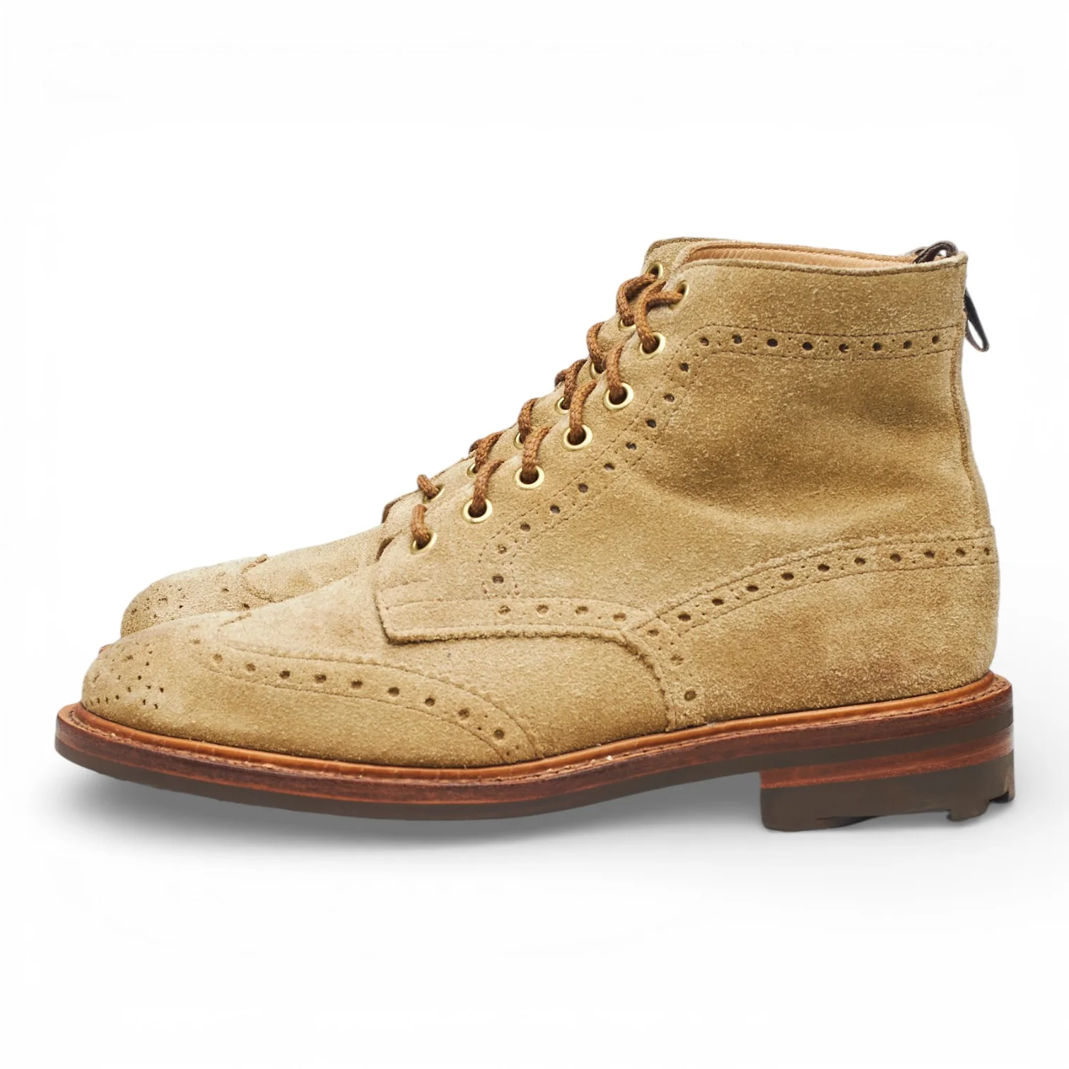 'Stow' Sand Suede Brogue Boots UK 6.5 - Image 3