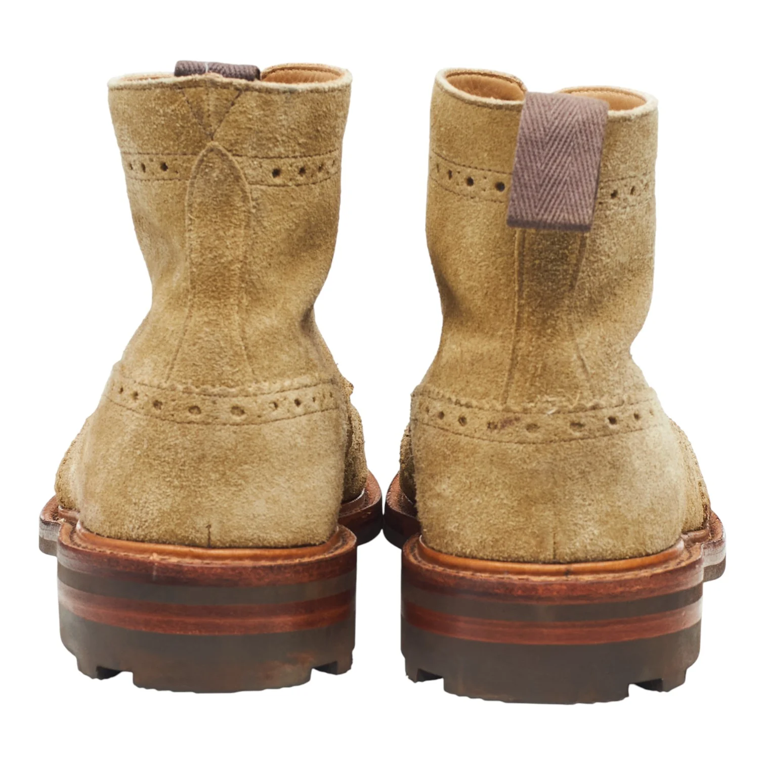 'Stow' Sand Suede Brogue Boots UK 6.5 - Image 4