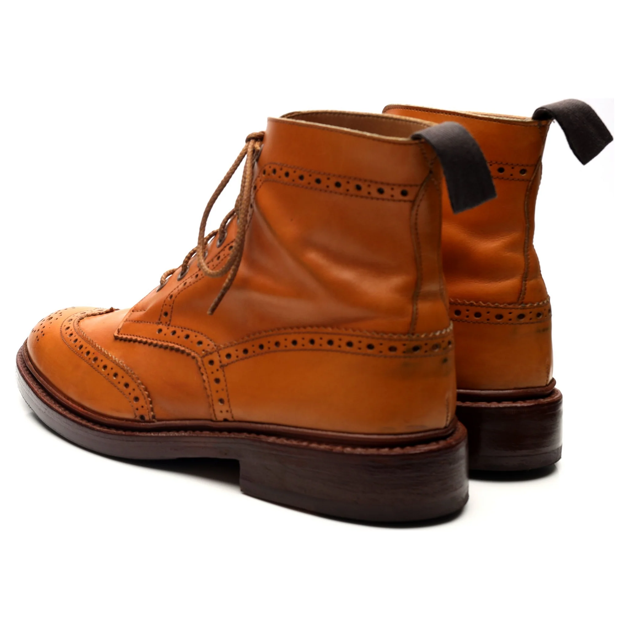 'Stow' Tan Brown Leather Boots UK 9 - Image 3