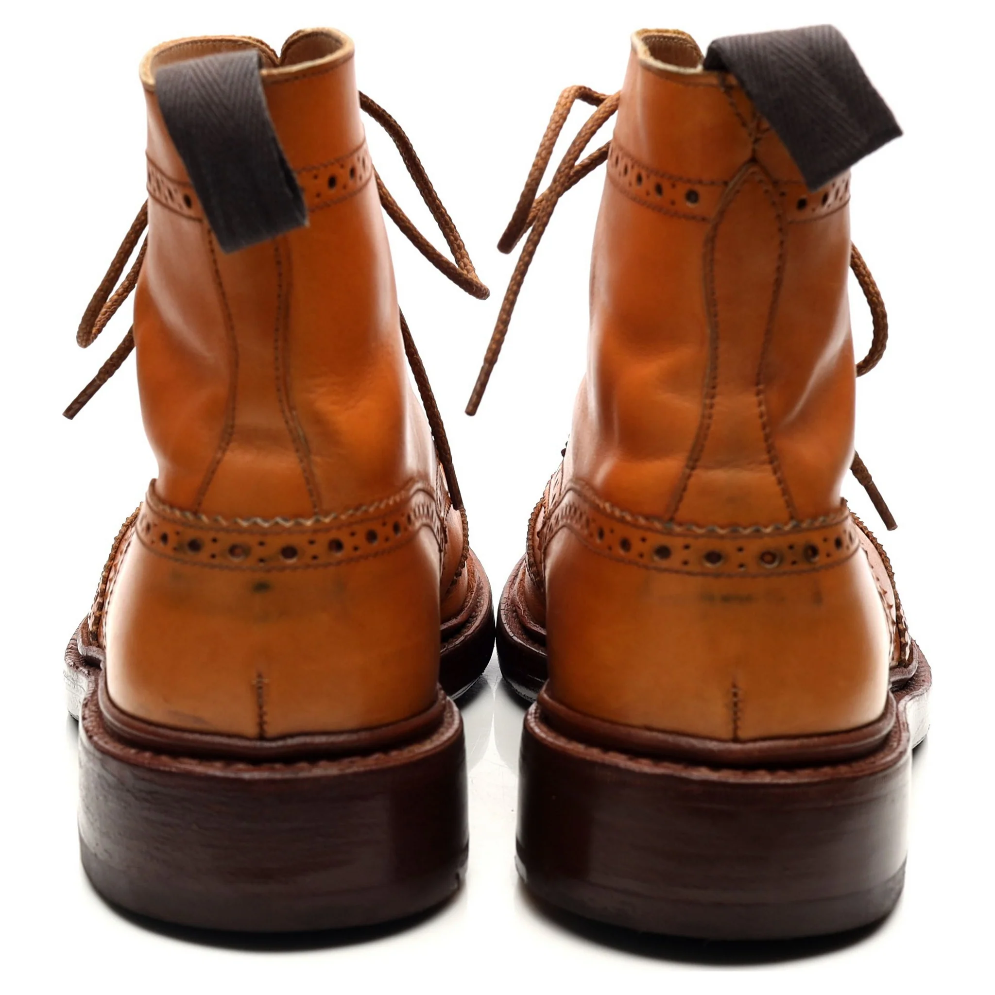 'Stow' Tan Brown Leather Boots UK 9 - Image 4