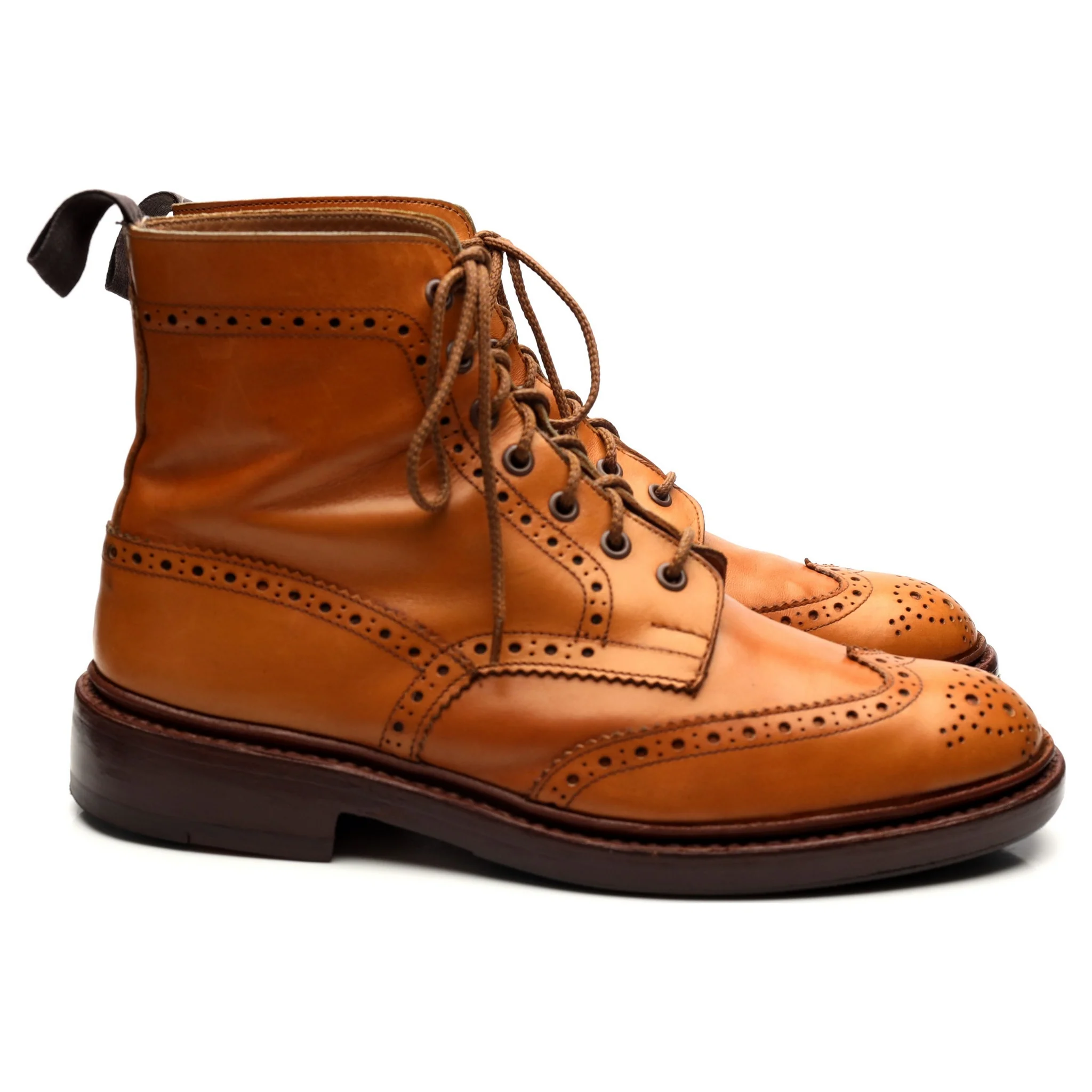 'Stow' Tan Brown Leather Boots UK 9 - Image 6