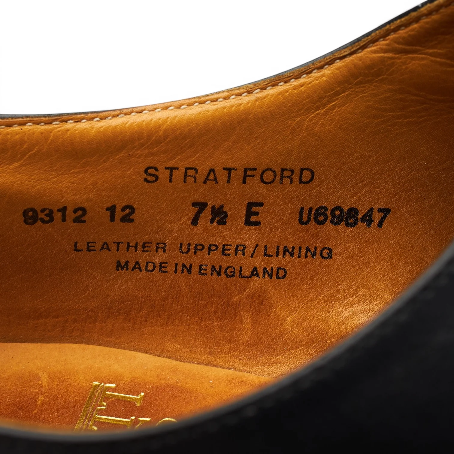 'Stratford' Black Leather Oxford UK 7.5 E - Image 7