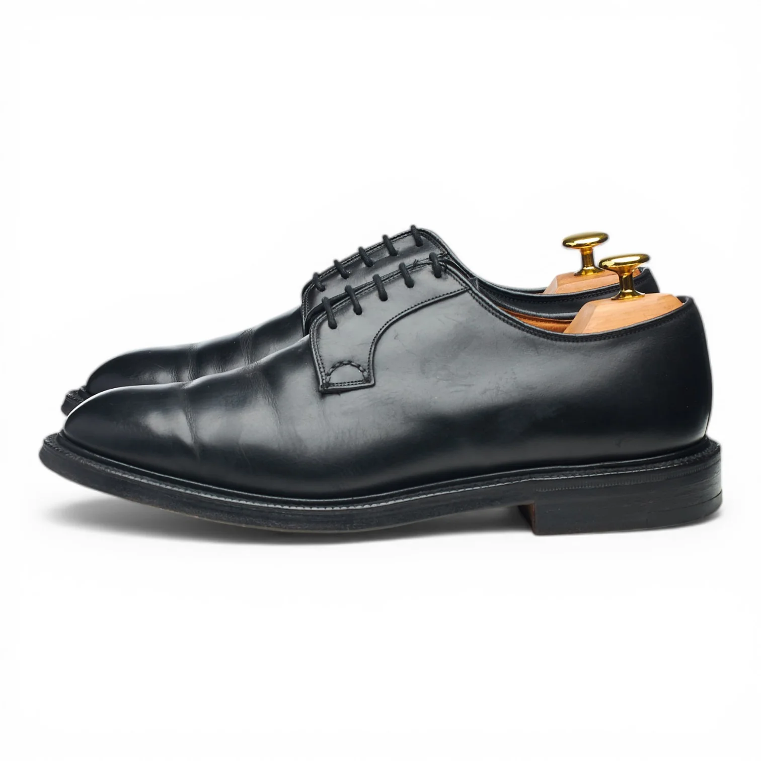'Stratton' Black Leather Derby UK 8 G - Image 3