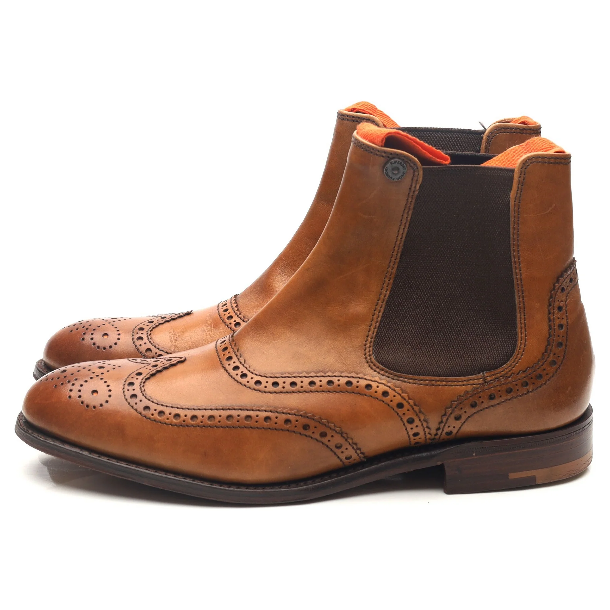 Women's Superdry Tan Brown Leather Chelsea Boots UK 4 D - Image 2