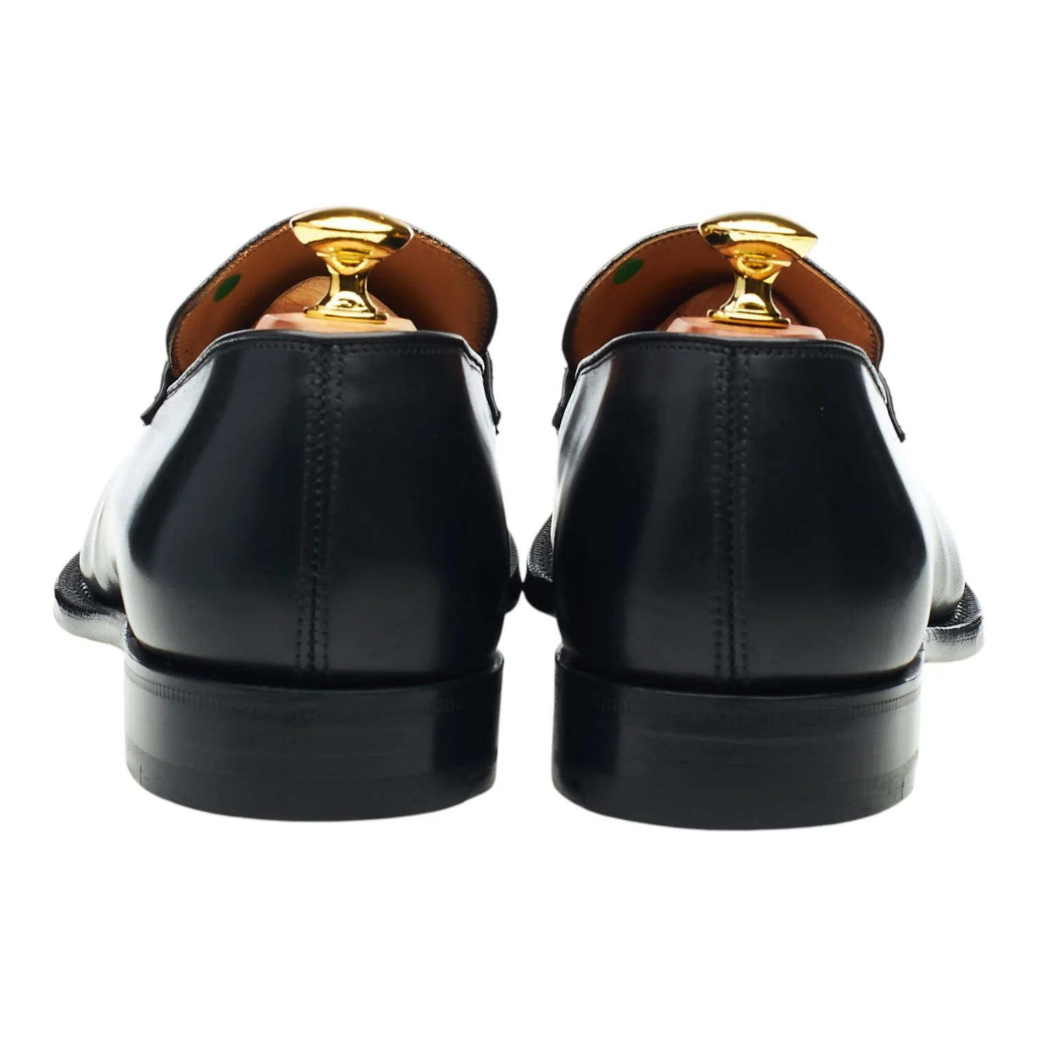 'Swanley' Black Leather Split Toe Loafers UK 7 G - Image 4