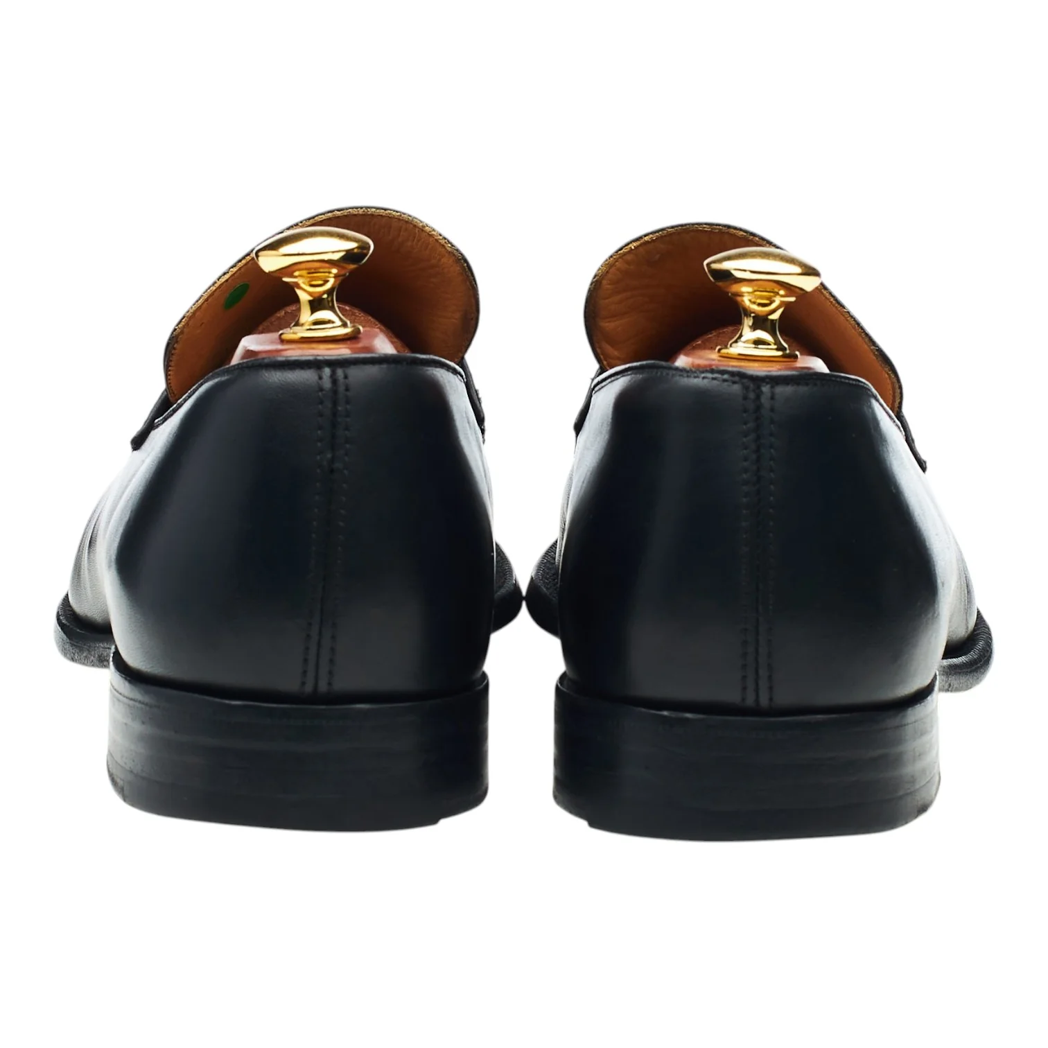 'Swanley' Black Leather Split Toe Loafers UK 9 G - Image 4