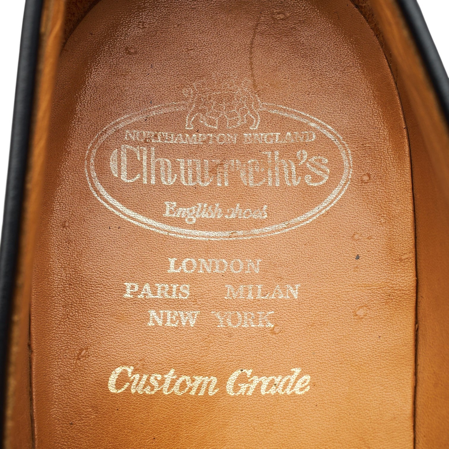 'Swanley' Black Leather Split Toe Loafers UK 9 G - Image 6