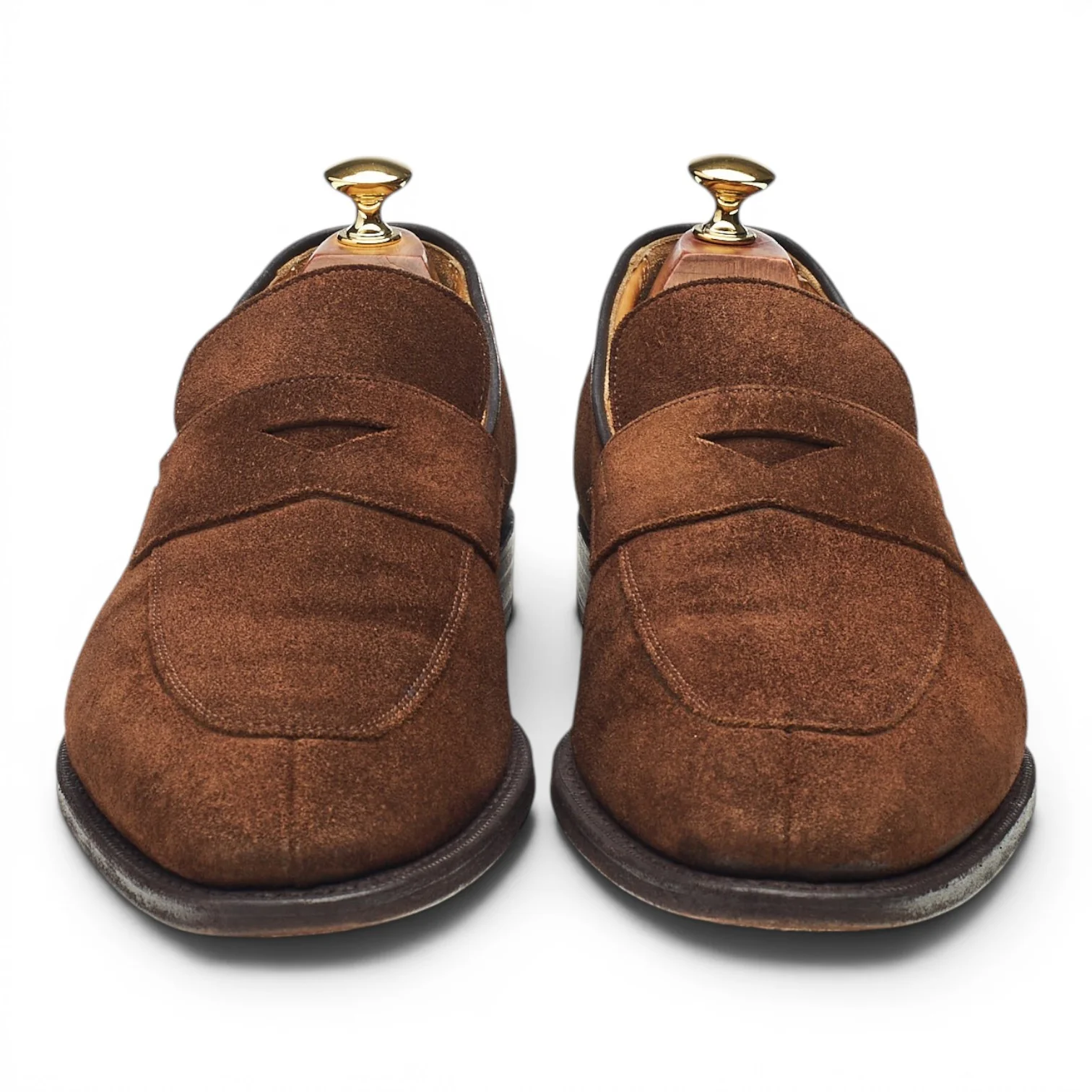 'Swanley' Brown Suede Split Toe Loafers UK 9.5 F - Image 2