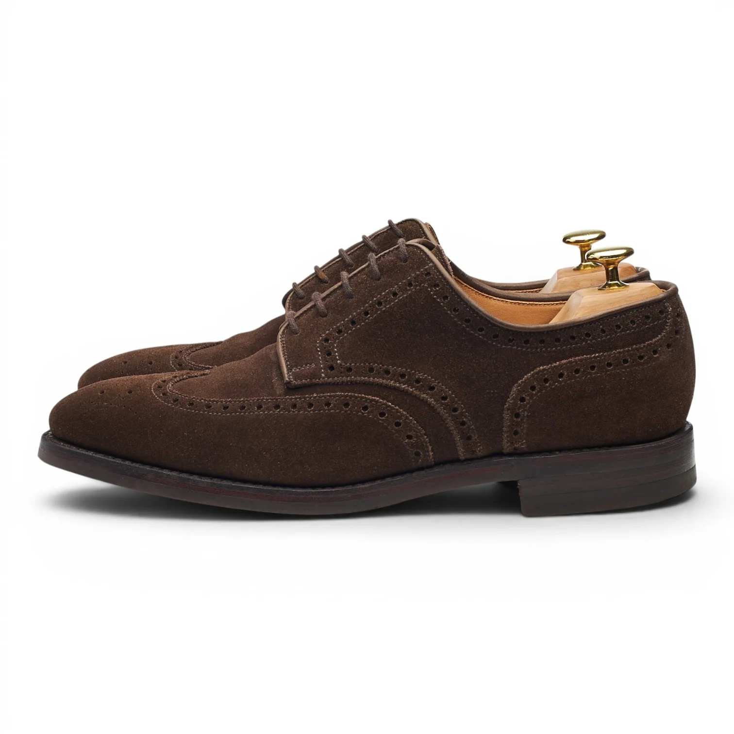 'Swansea' Dark Brown Suede Derby Brogues UK 8.5 E - Image 3