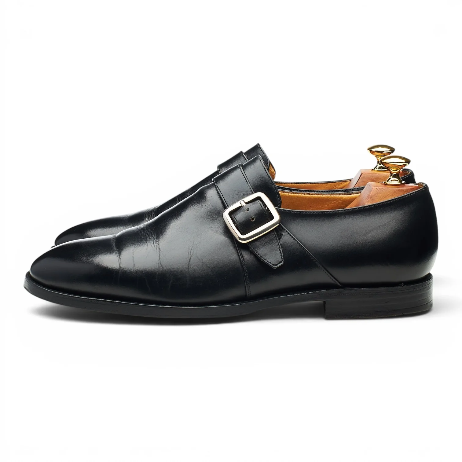 'Sydney' Black Leather Single Monk Strap UK 9.5 G - Image 3