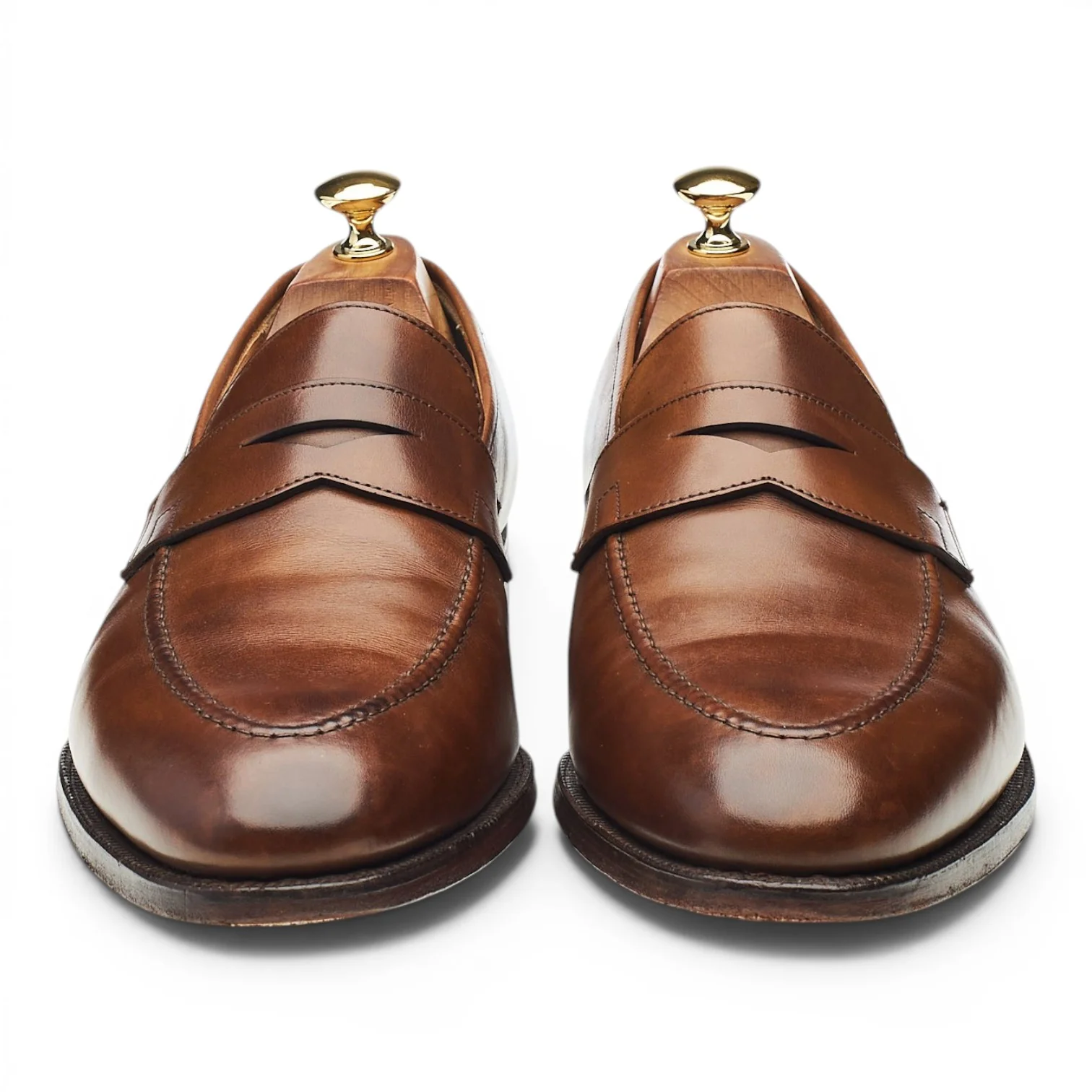 'Sydney' Brown Leather Loafers UK 10 E - Image 2