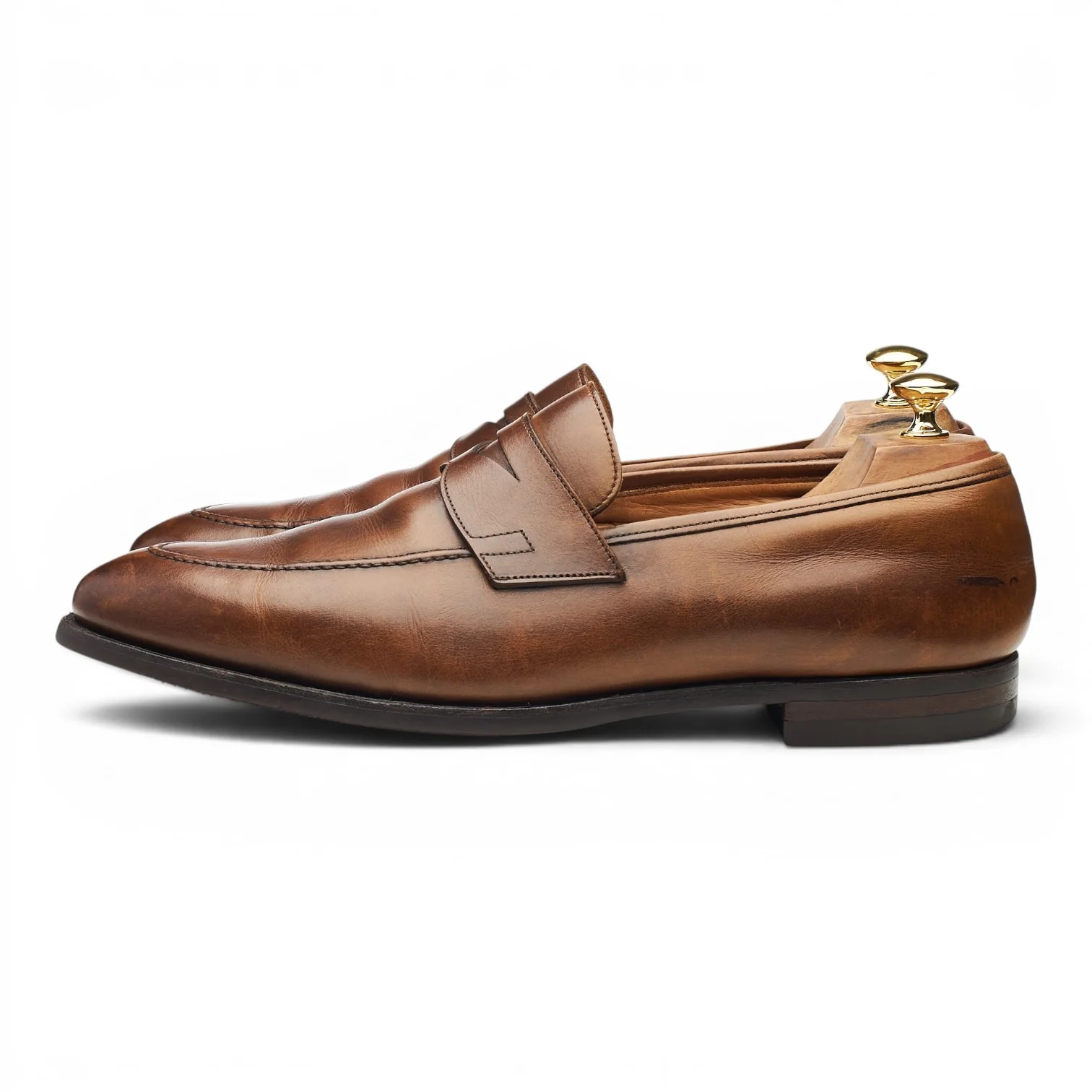 'Sydney' Brown Leather Loafers UK 11 E - Image 3