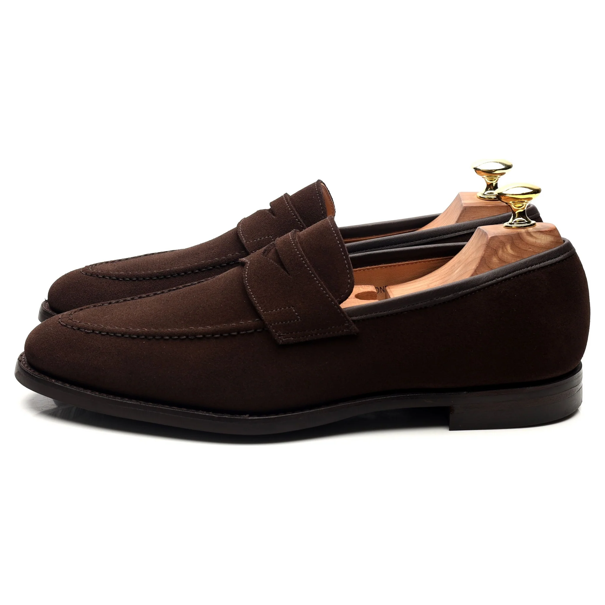 'Sydney' Dark Brown Suede Loafers UK 7 E - Image 2