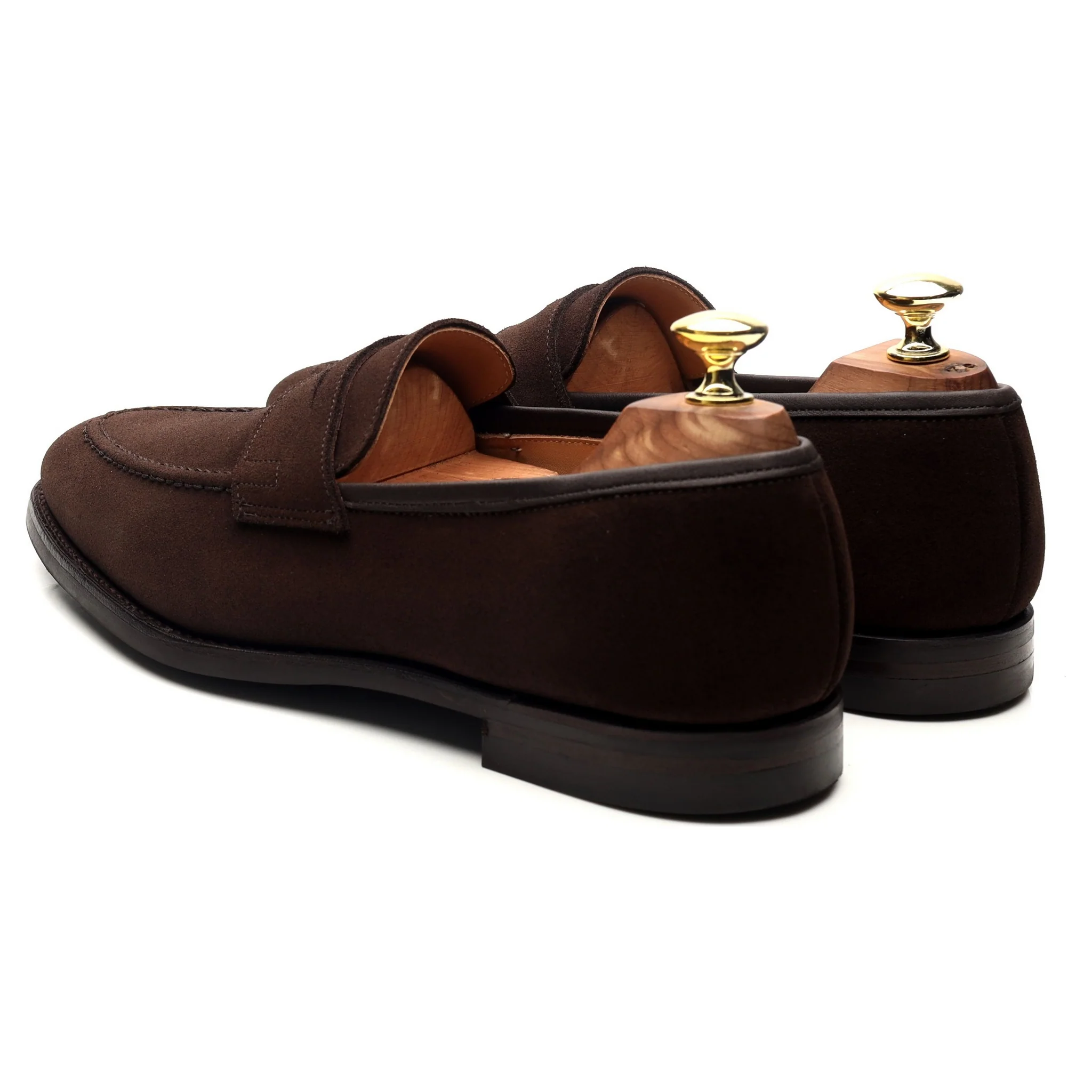 'Sydney' Dark Brown Suede Loafers UK 7 E - Image 3