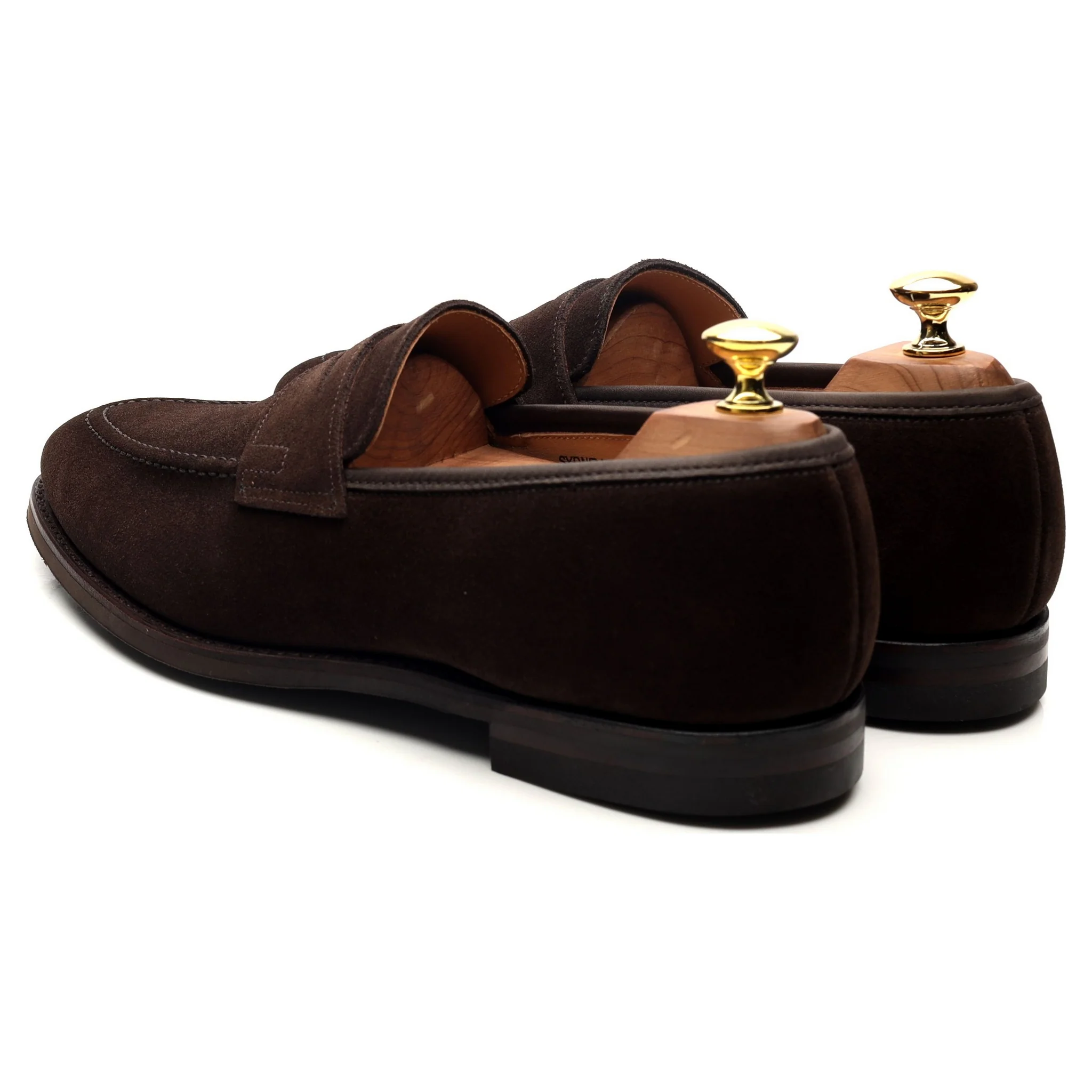 'Sydney' Dark Brown Suede Loafers UK 8 E - Image 3