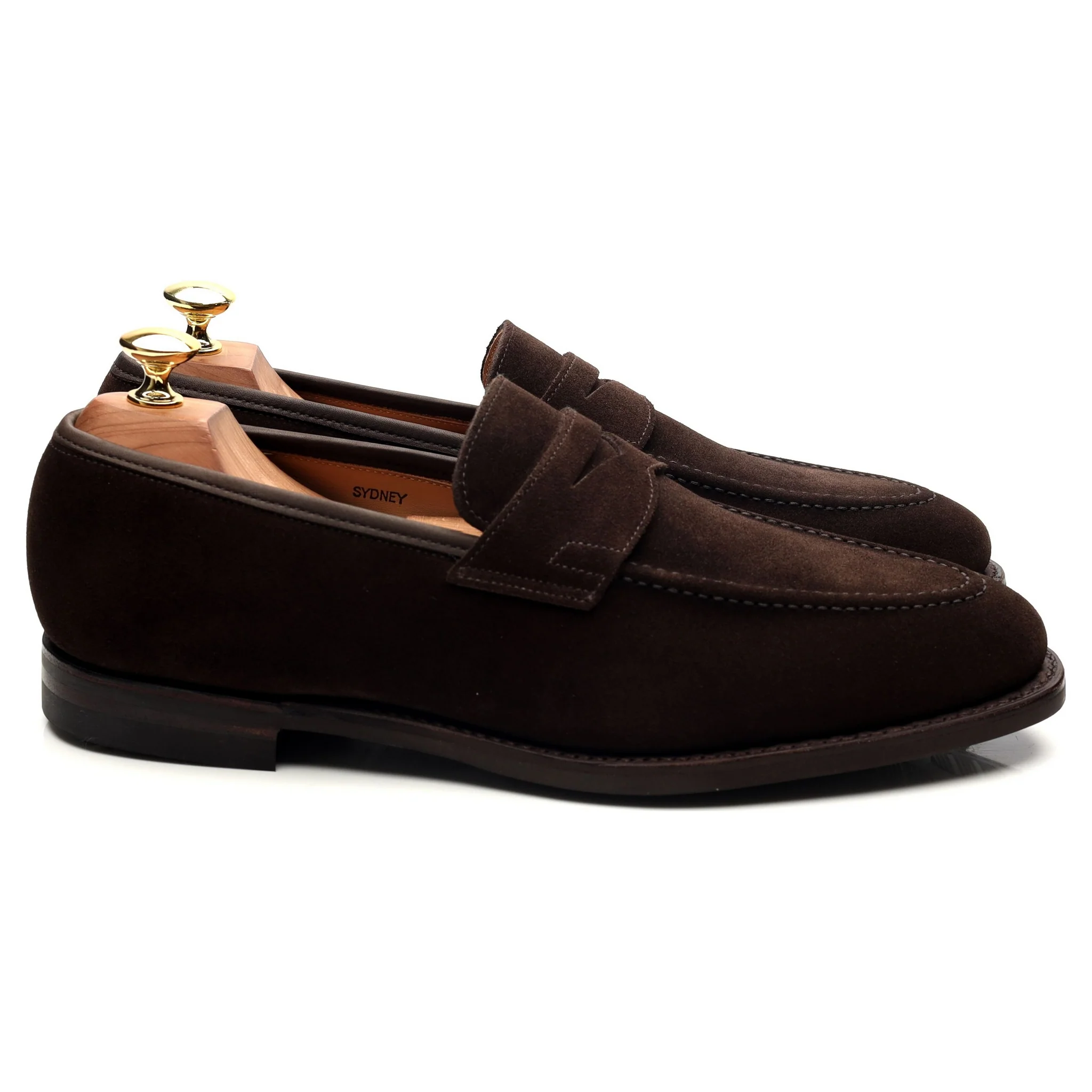 'Sydney' Dark Brown Suede Loafers UK 8 E - Image 6