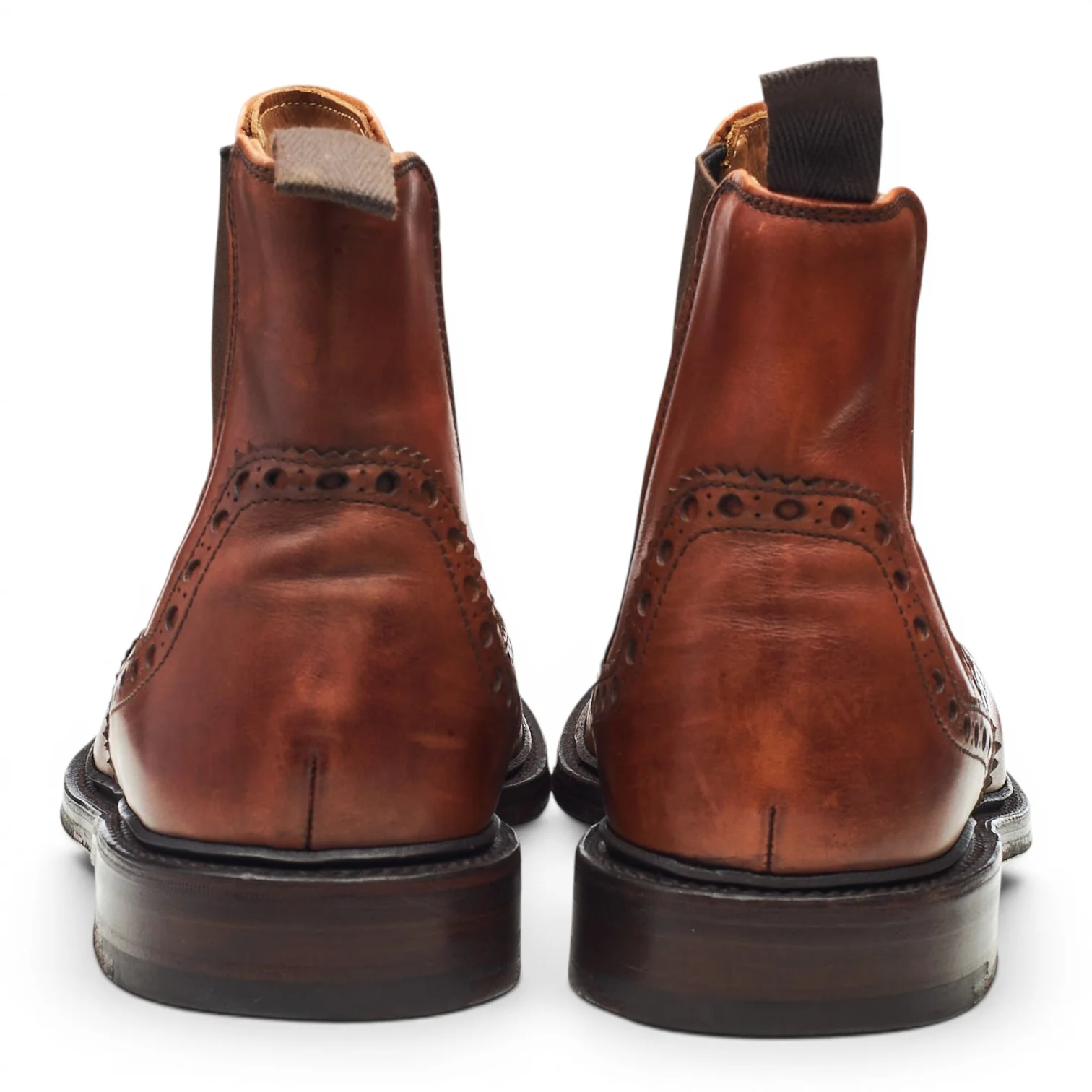 'Tamar' Tan Brown Leather Chelsea Boots UK 9 F - Image 4