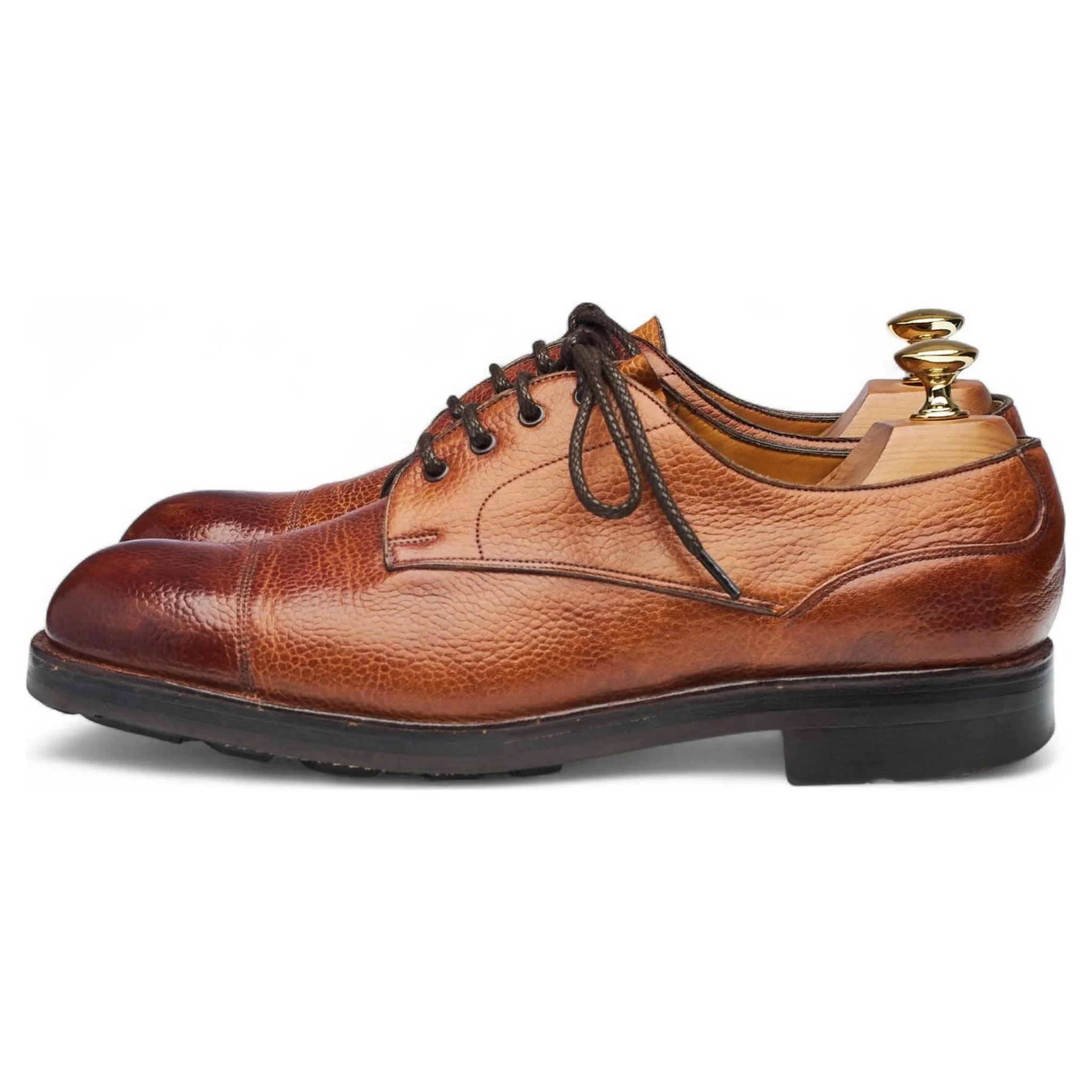 Tan Brown Grain Leather Veldtschoen Derby UK 6.5 E - Image 3