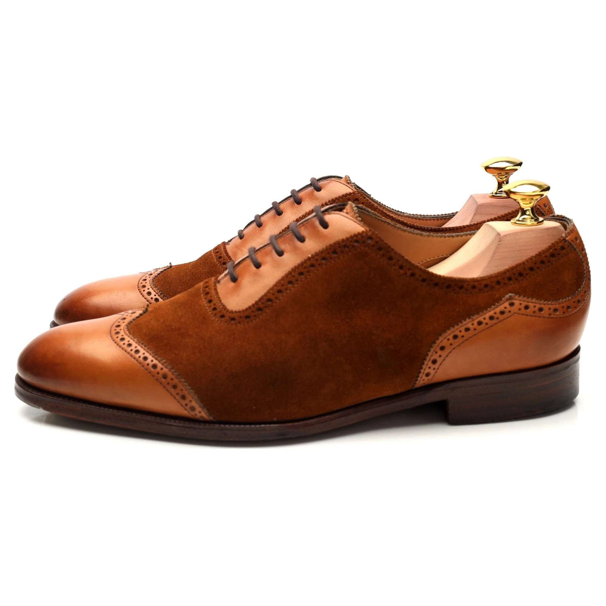 'Southwold' Tan Brown Leather / Suede Oxford UK 7 E - Image 3