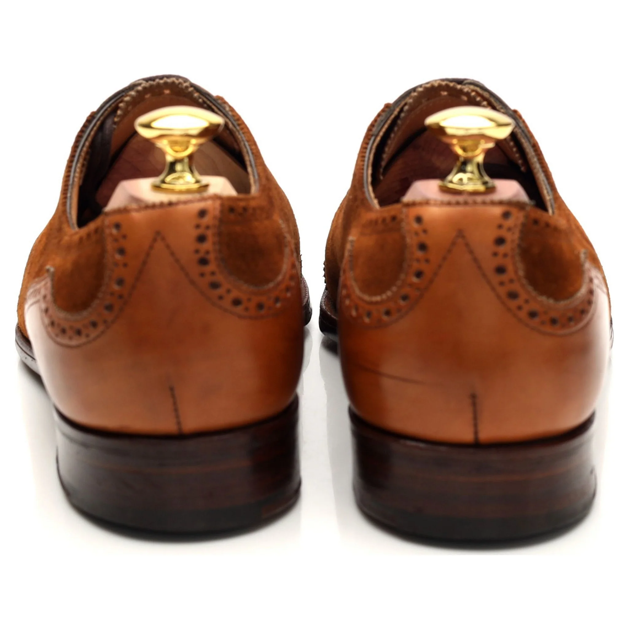 'Southwold' Tan Brown Leather / Suede Oxford UK 7 E - Image 4