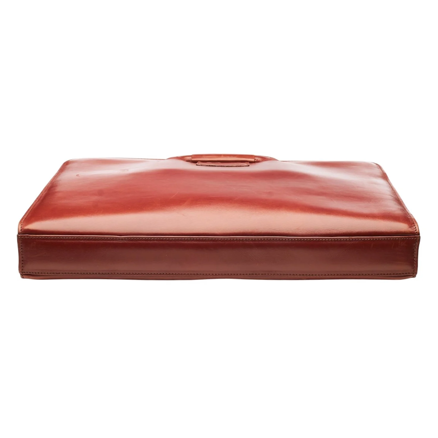 Tan Brown Leather Laptop Bag - Image 5