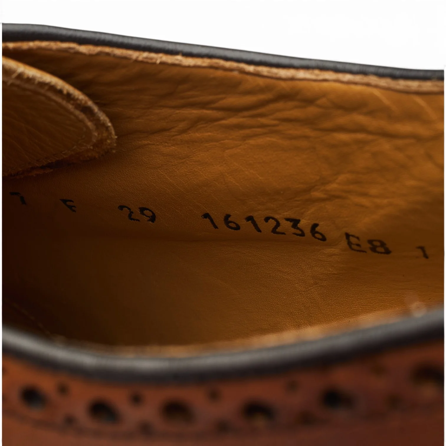 Tan Brown Leather Derby Brogues UK 7 F - Image 7